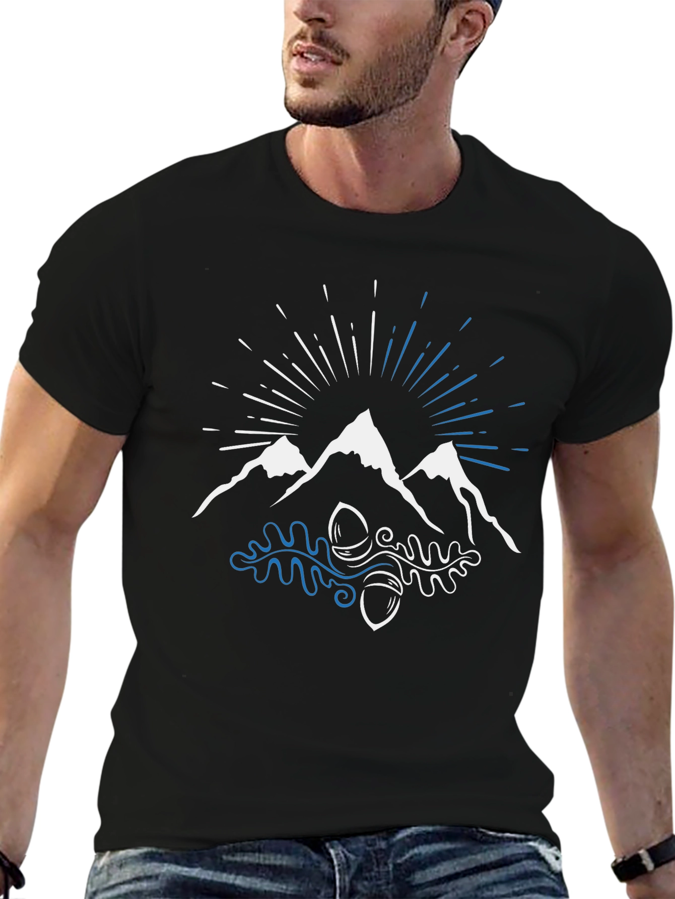 Mountain & Oak Graphic Tee - Nature Inspired Design