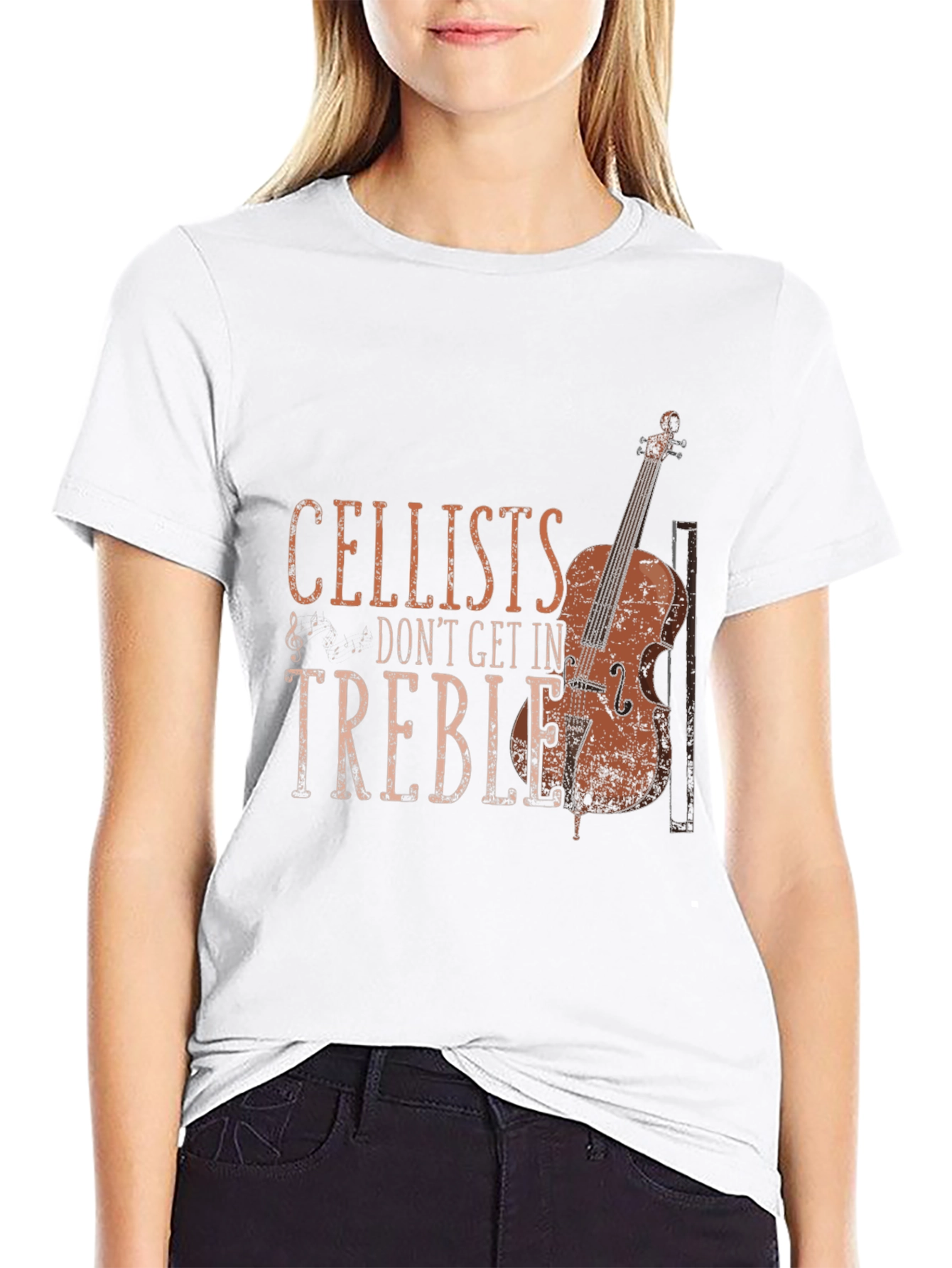 Cellists Dont Get In Treble Graphic T-Shirt