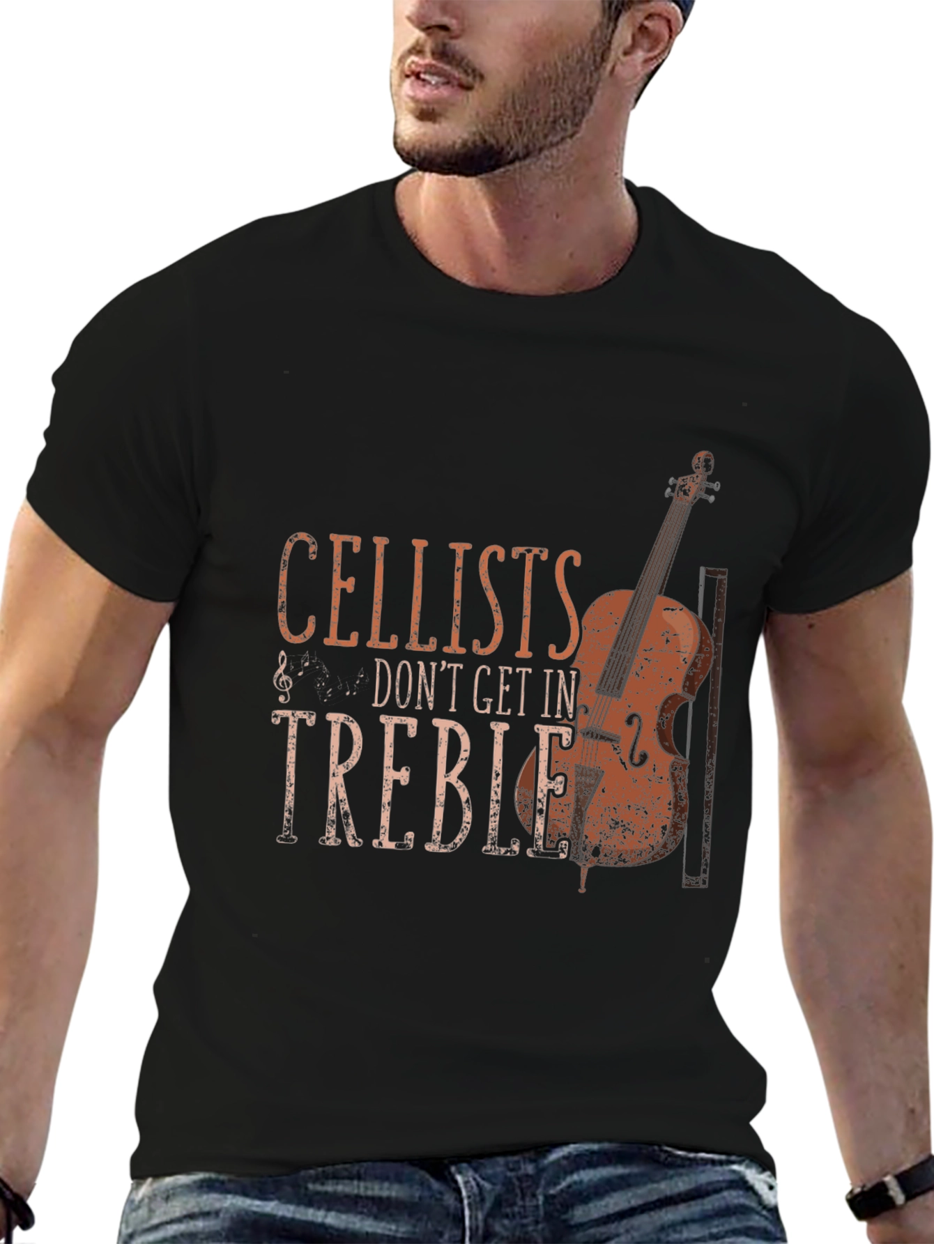 Cellists Dont Get In Treble Graphic T-Shirt