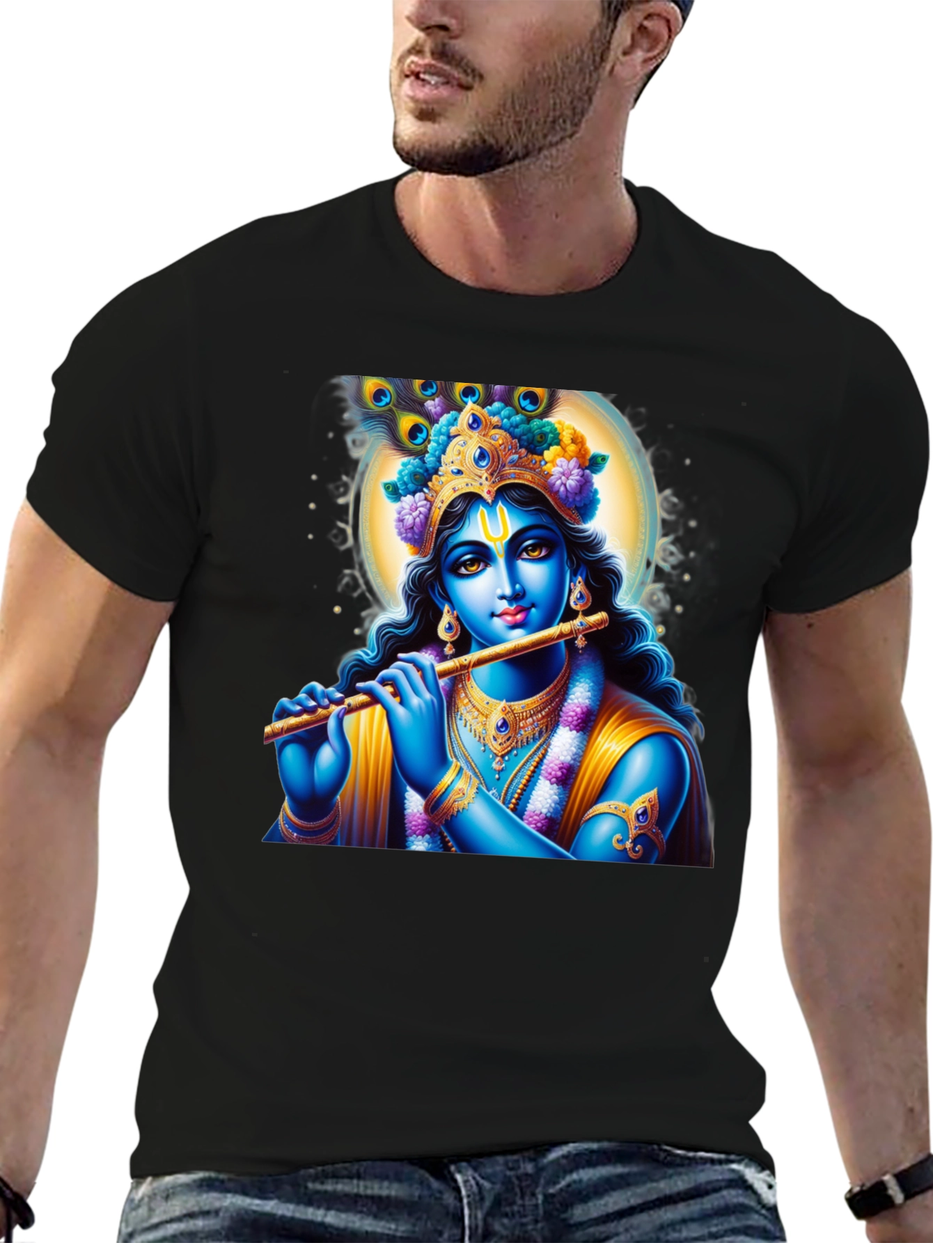 Krishna Graphic T-Shirt - Spiritual Style