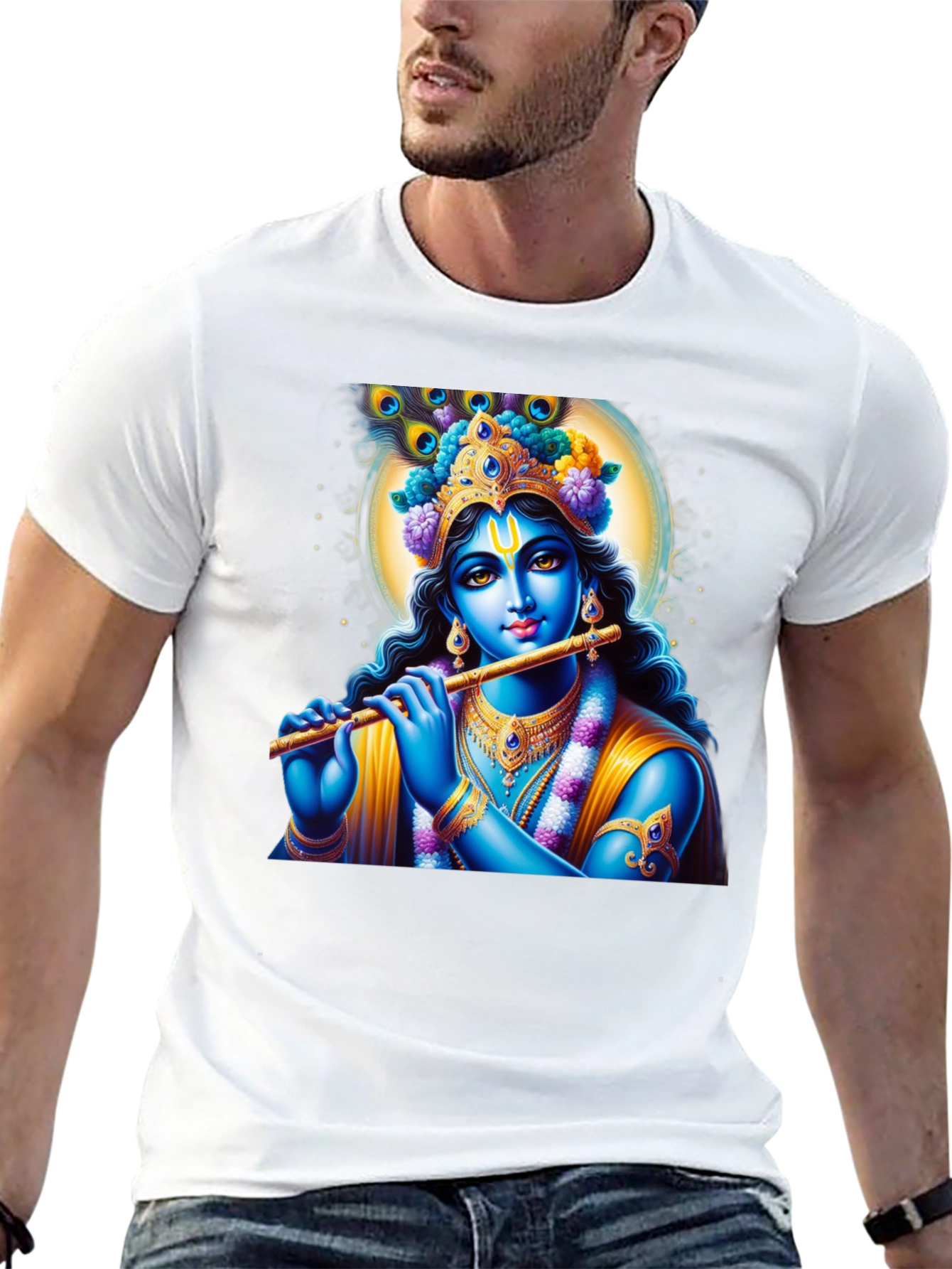 Krishna Graphic T-Shirt - Spiritual Style