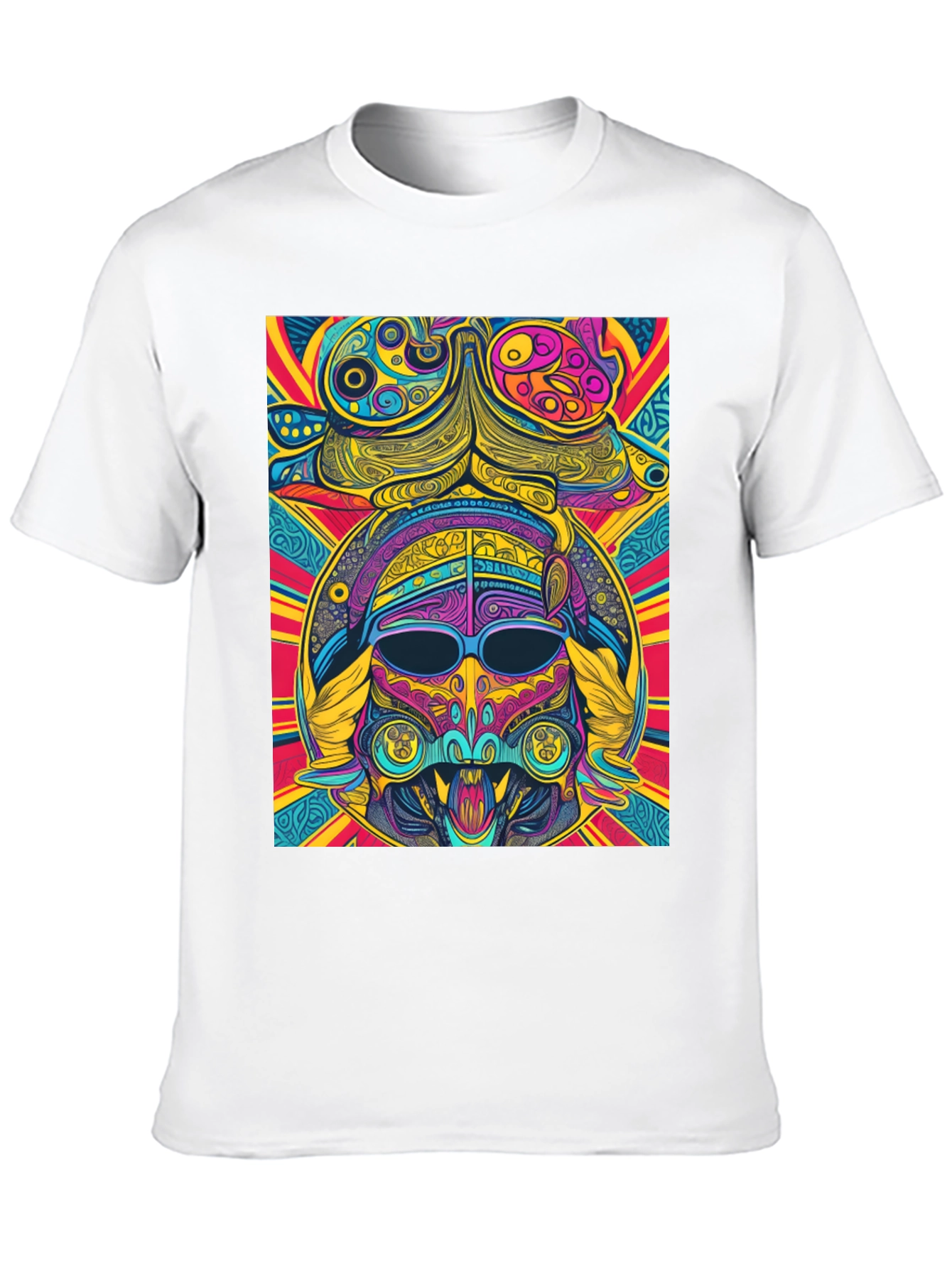 Psychedelic Aztec Warrior Graphic Tee