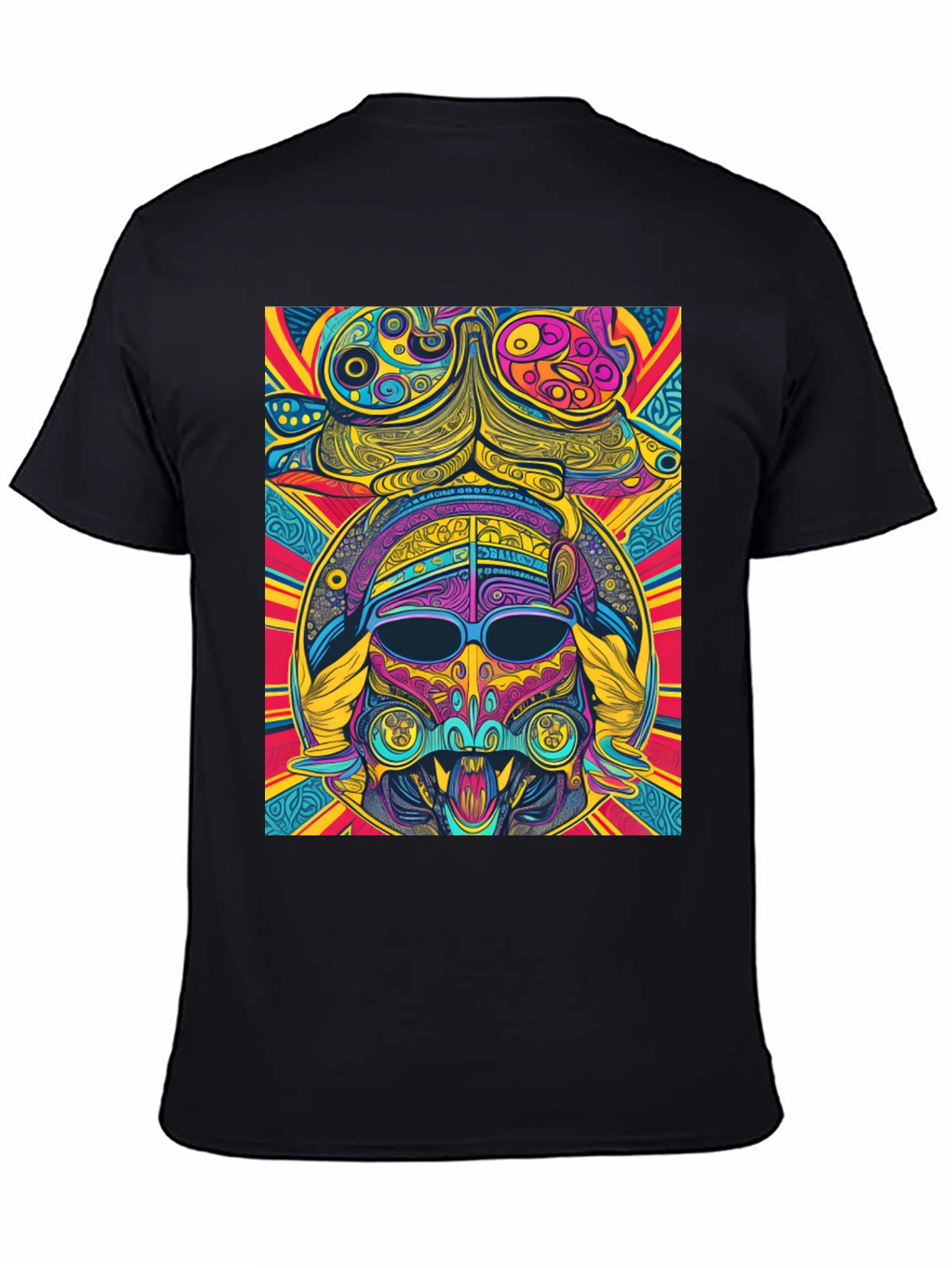 Psychedelic Aztec Warrior Graphic Tee