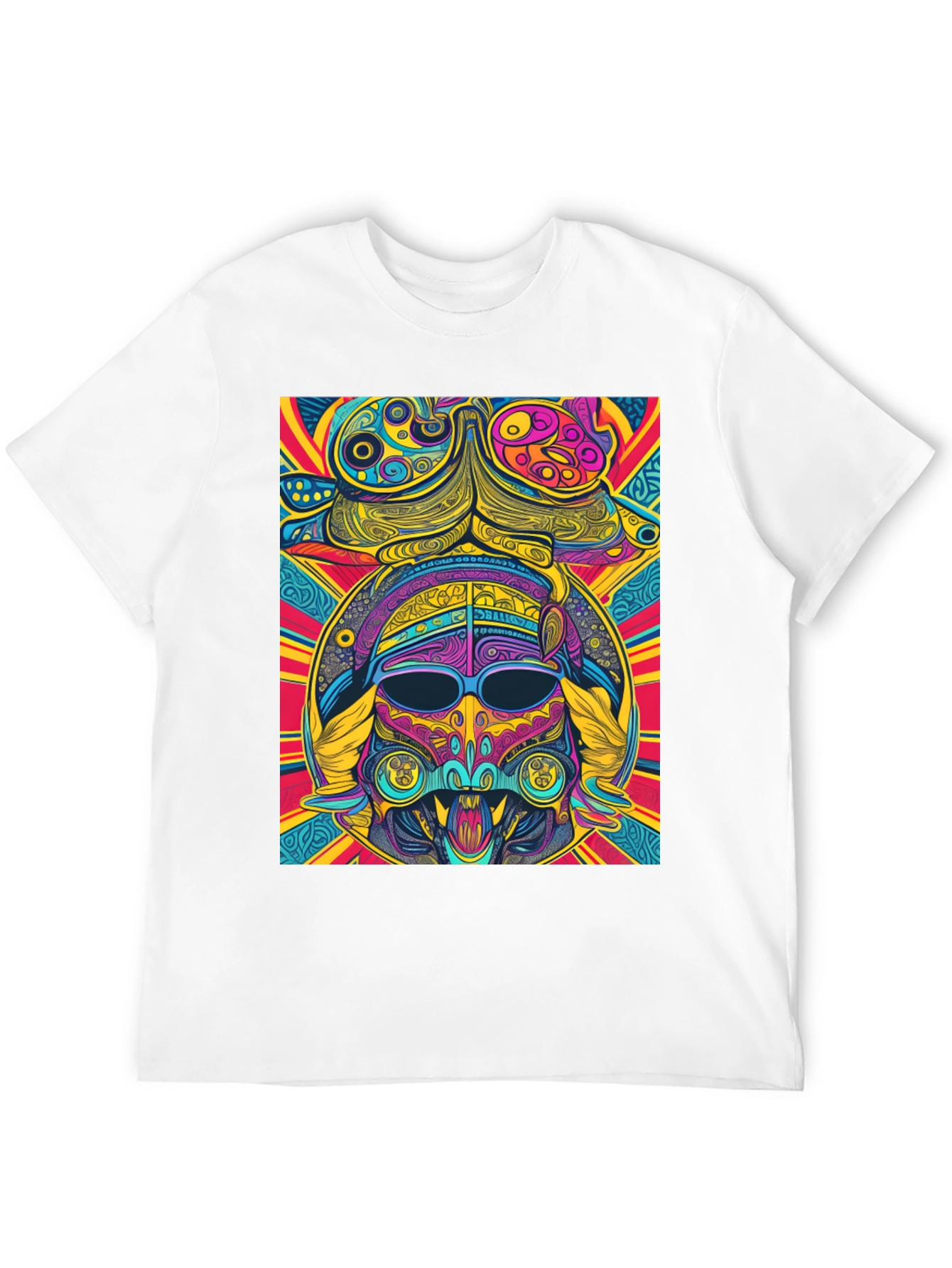 Psychedelic Aztec Warrior Graphic Tee