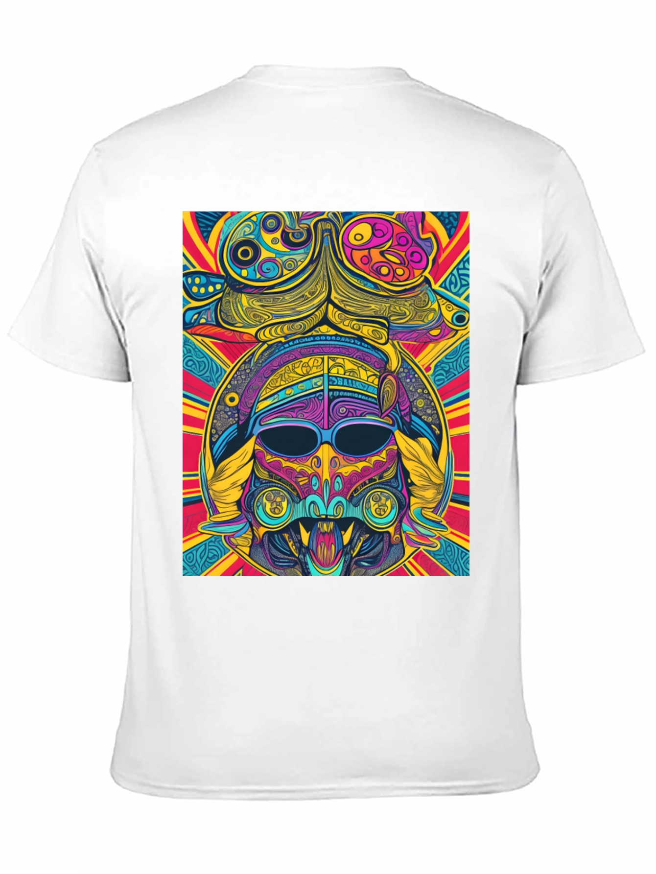 Psychedelic Aztec Warrior Graphic Tee