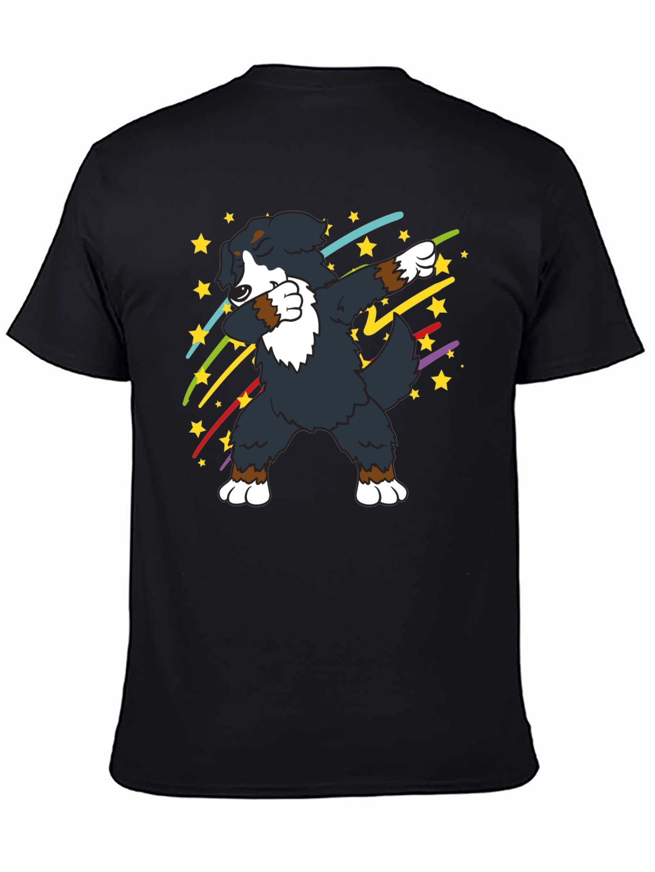 Dabbing Dog Graphic Tee - Black