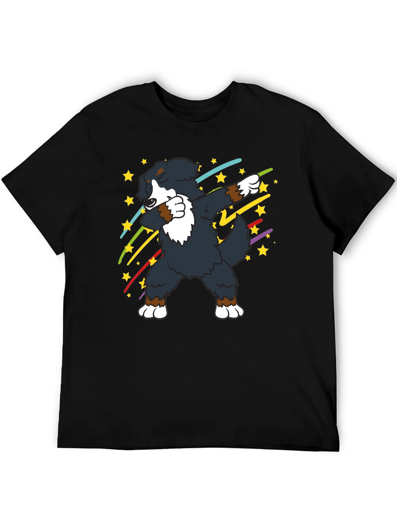 Dabbing Dog Graphic Tee - Black