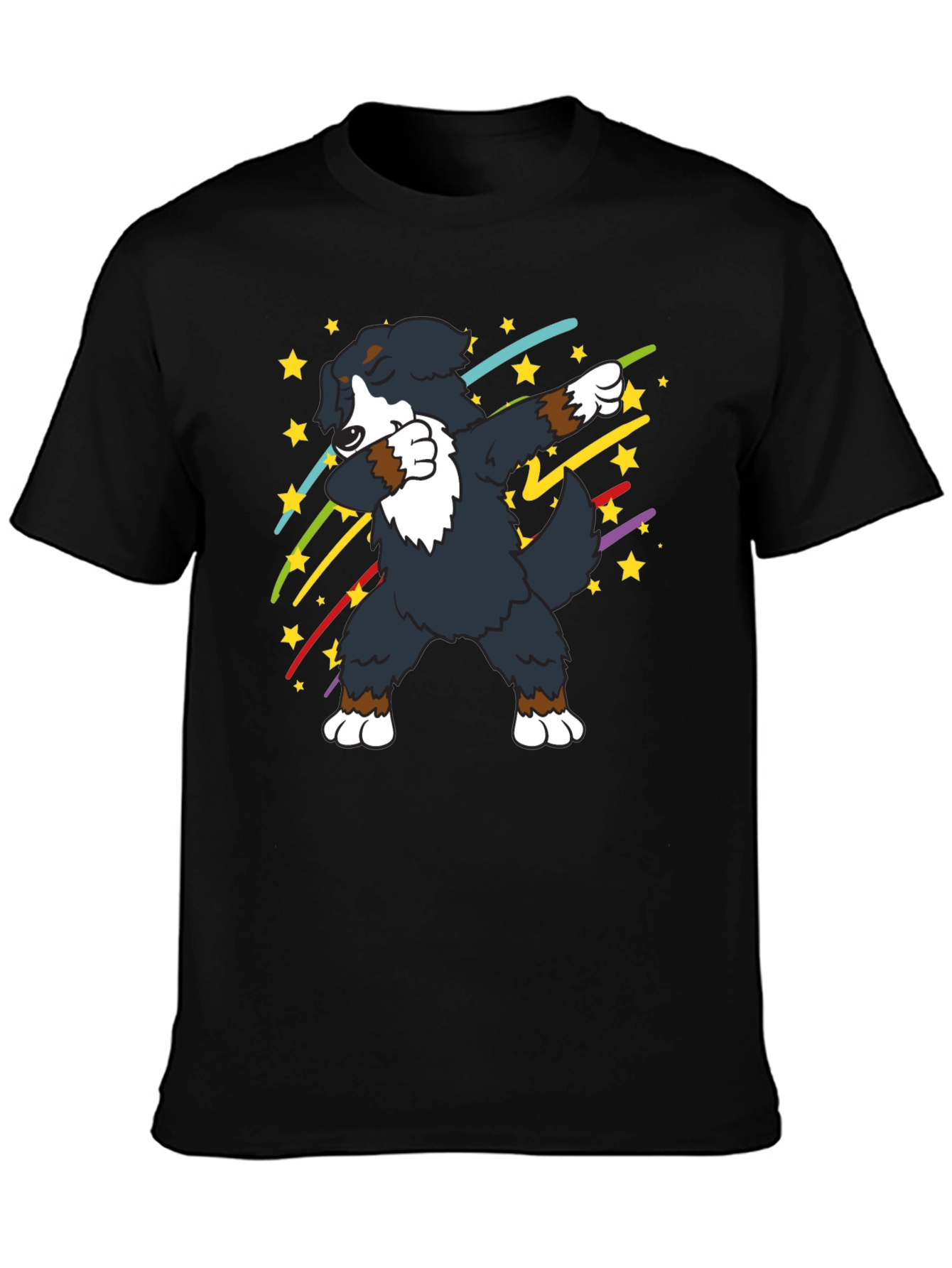 Dabbing Dog Graphic Tee - Black