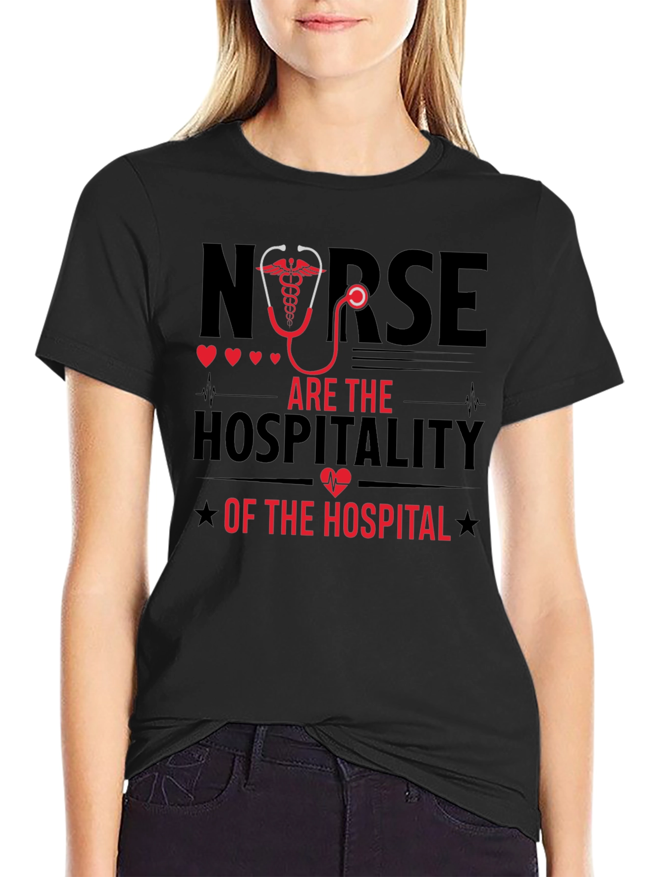 Nurse Hospitality T-Shirt - Black