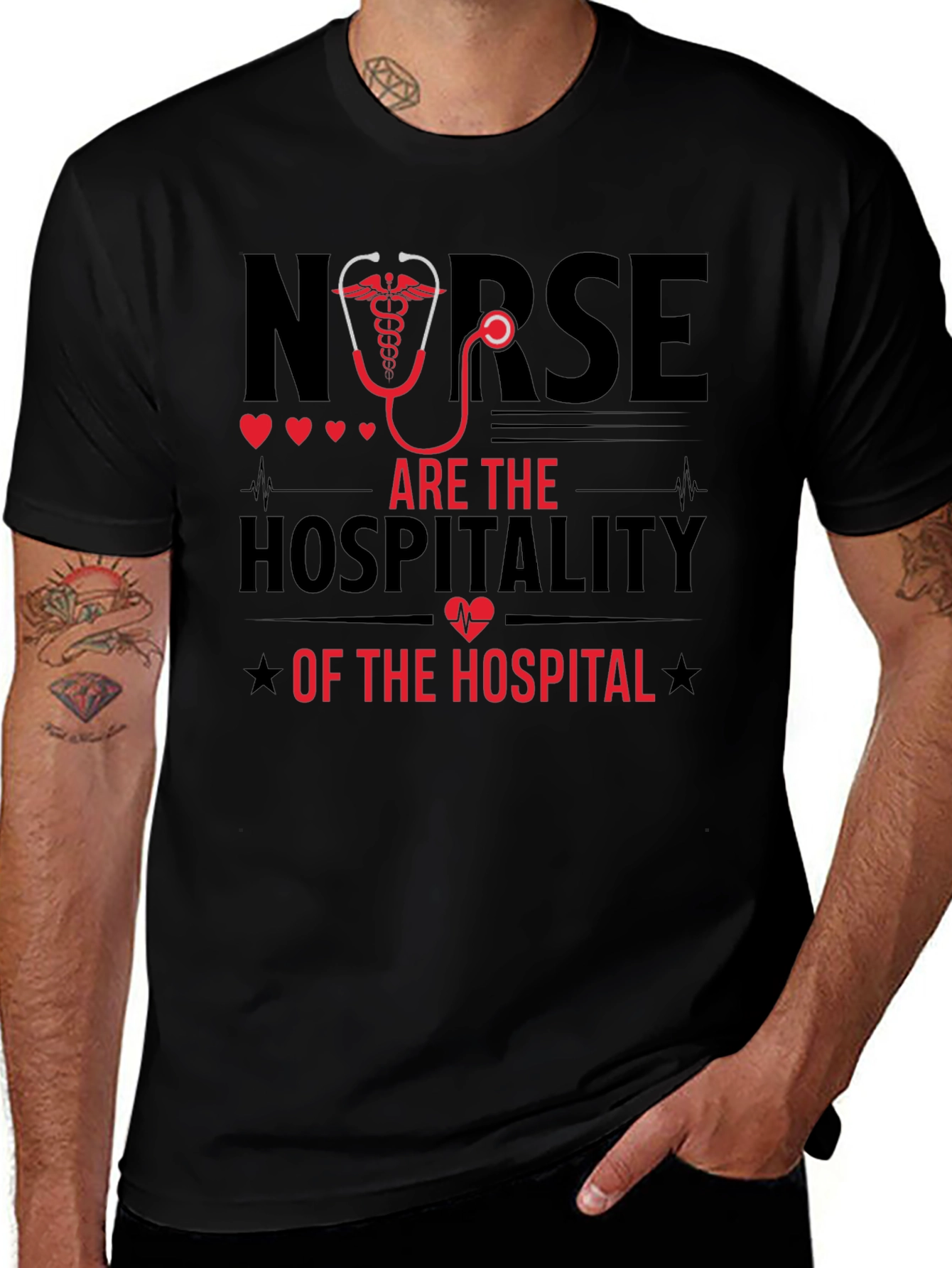 Nurse Hospitality T-Shirt - Black
