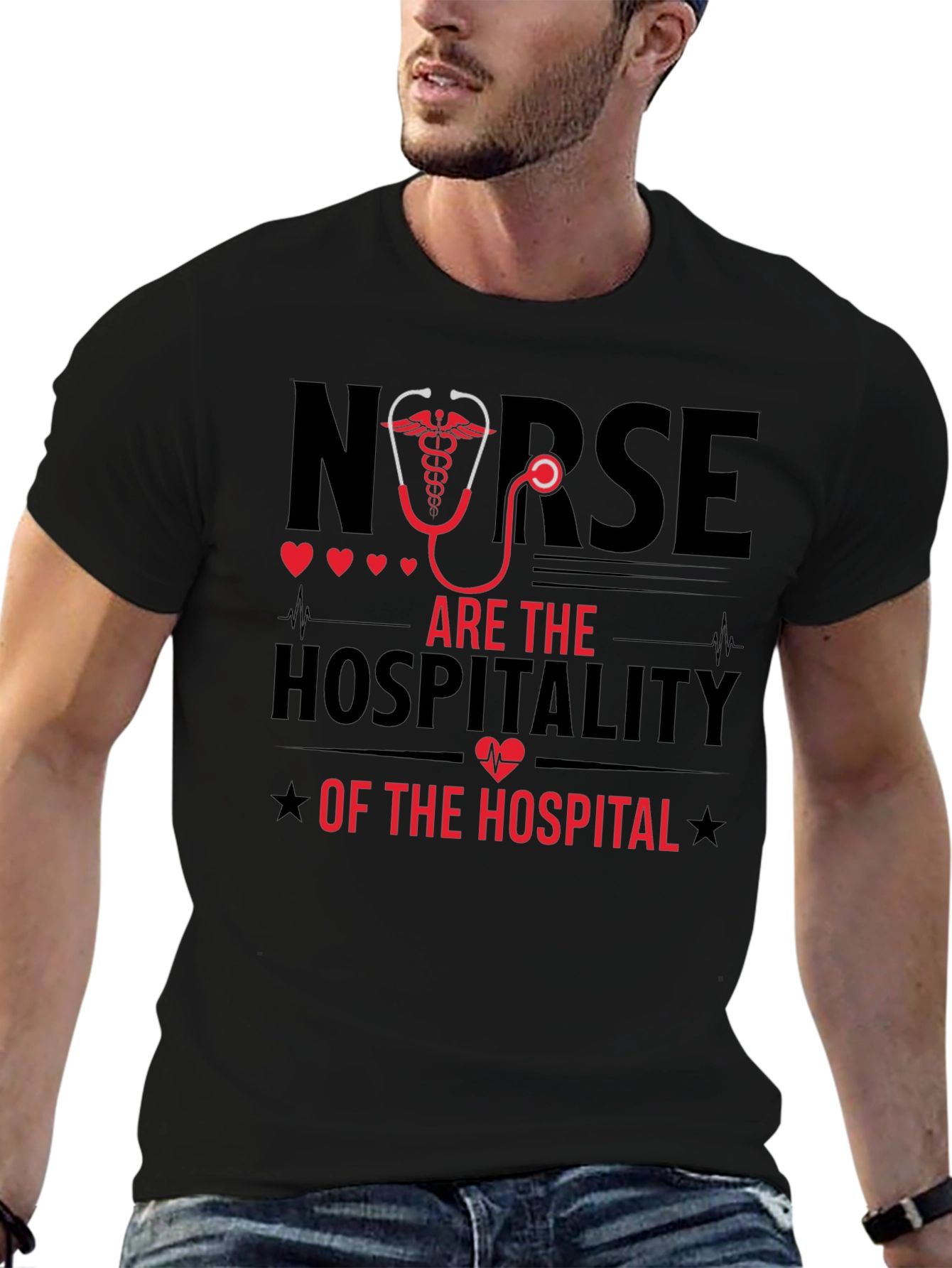 Nurse Hospitality T-Shirt - Black