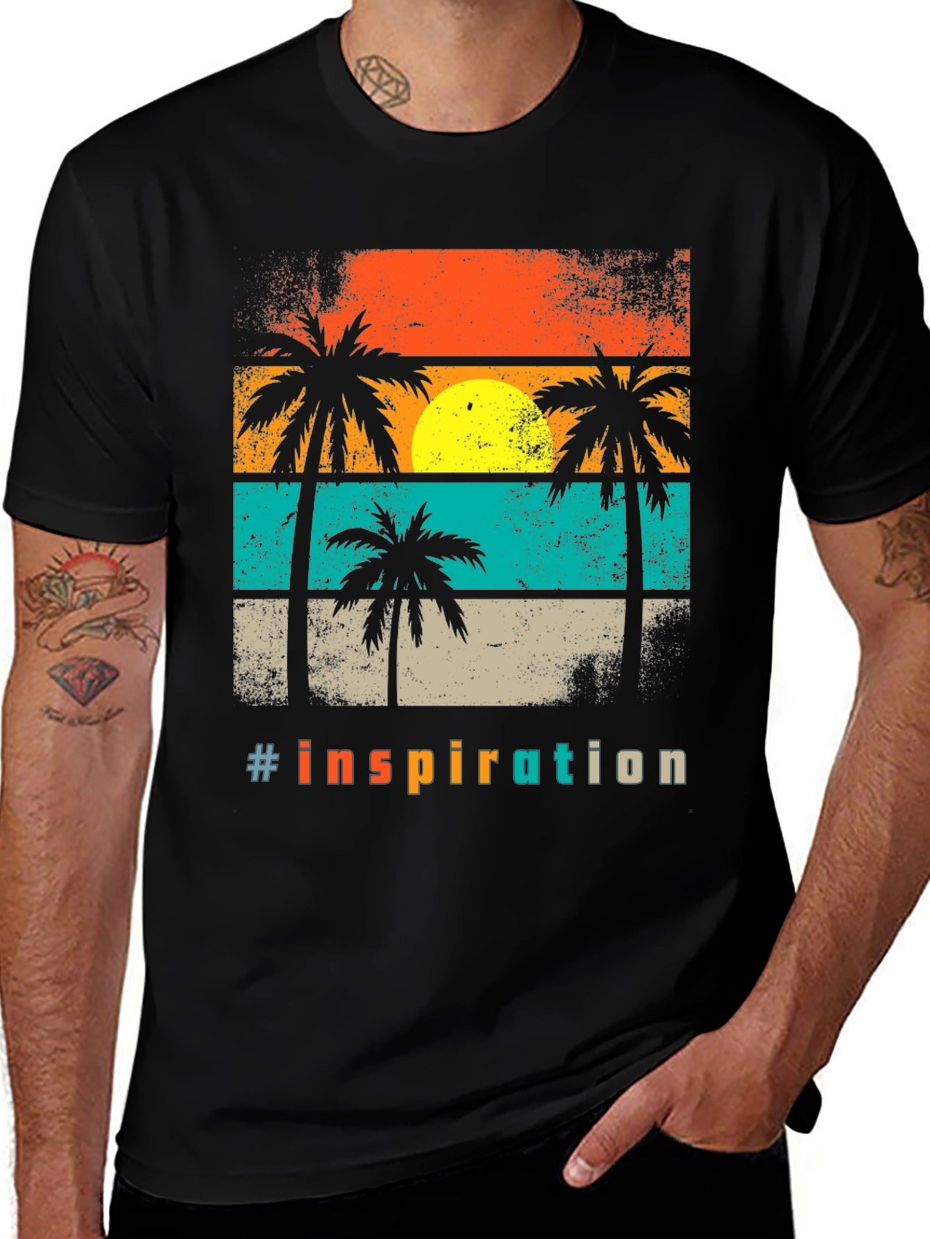Inspirational Retro Palm Tree T-Shirt