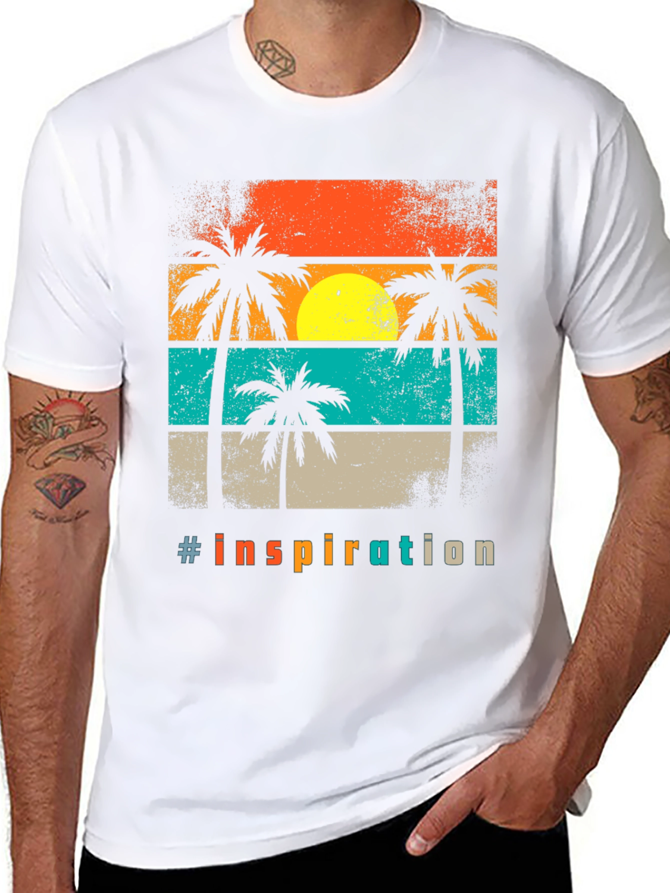 Inspirational Retro Palm Tree T-Shirt
