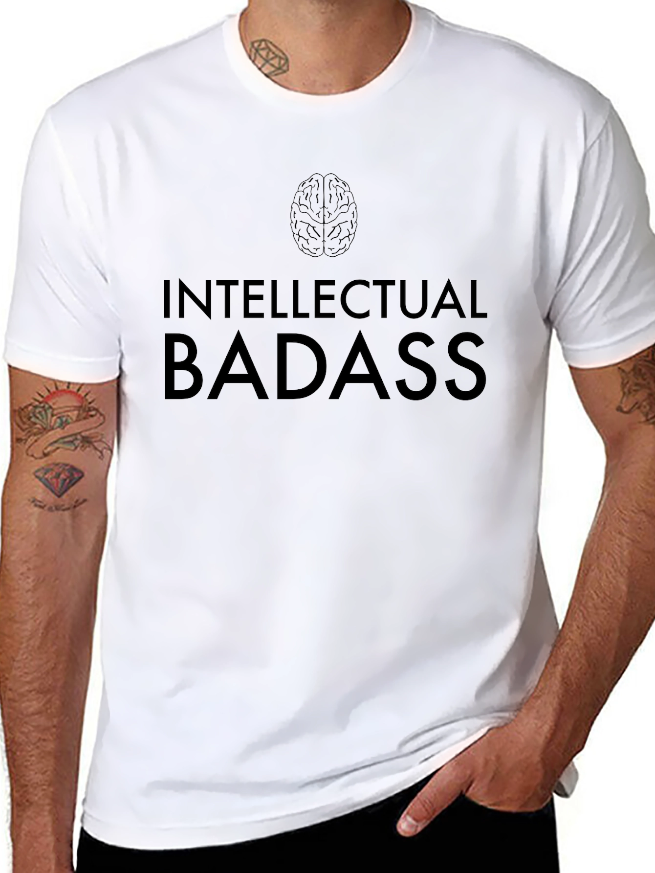 Intellectual Badass Graphic Tee - Mens Black T-Shirt