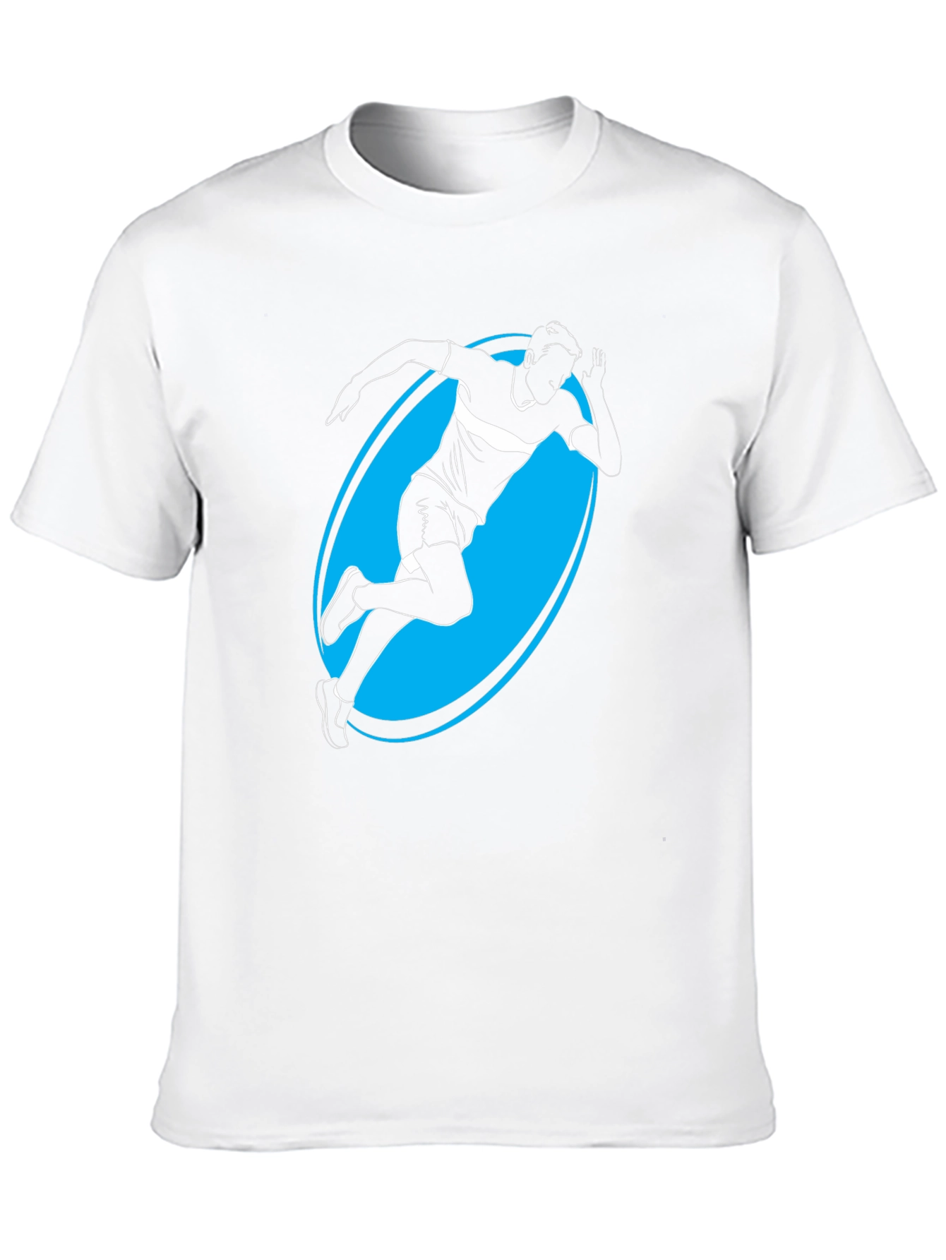 Mens Black Graphic Tee - Runner Silhouette