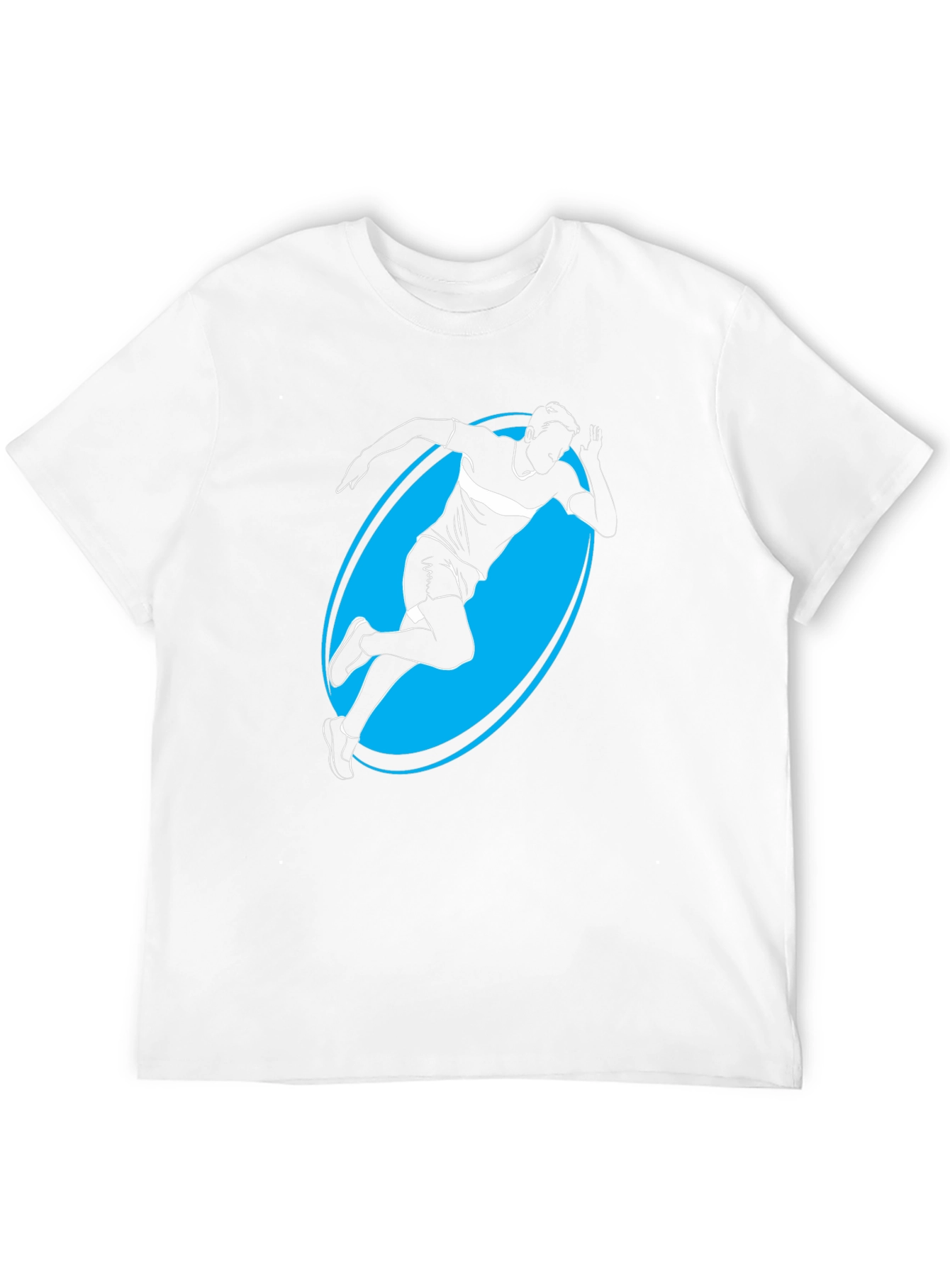 Mens Black Graphic Tee - Runner Silhouette