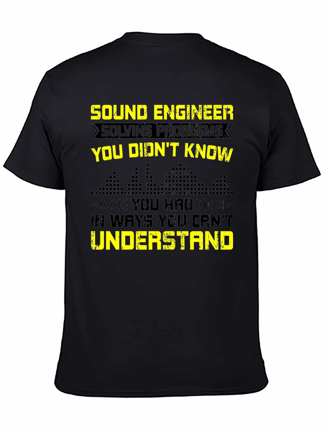 Sound Engineer Funny Graphic Tee - Black