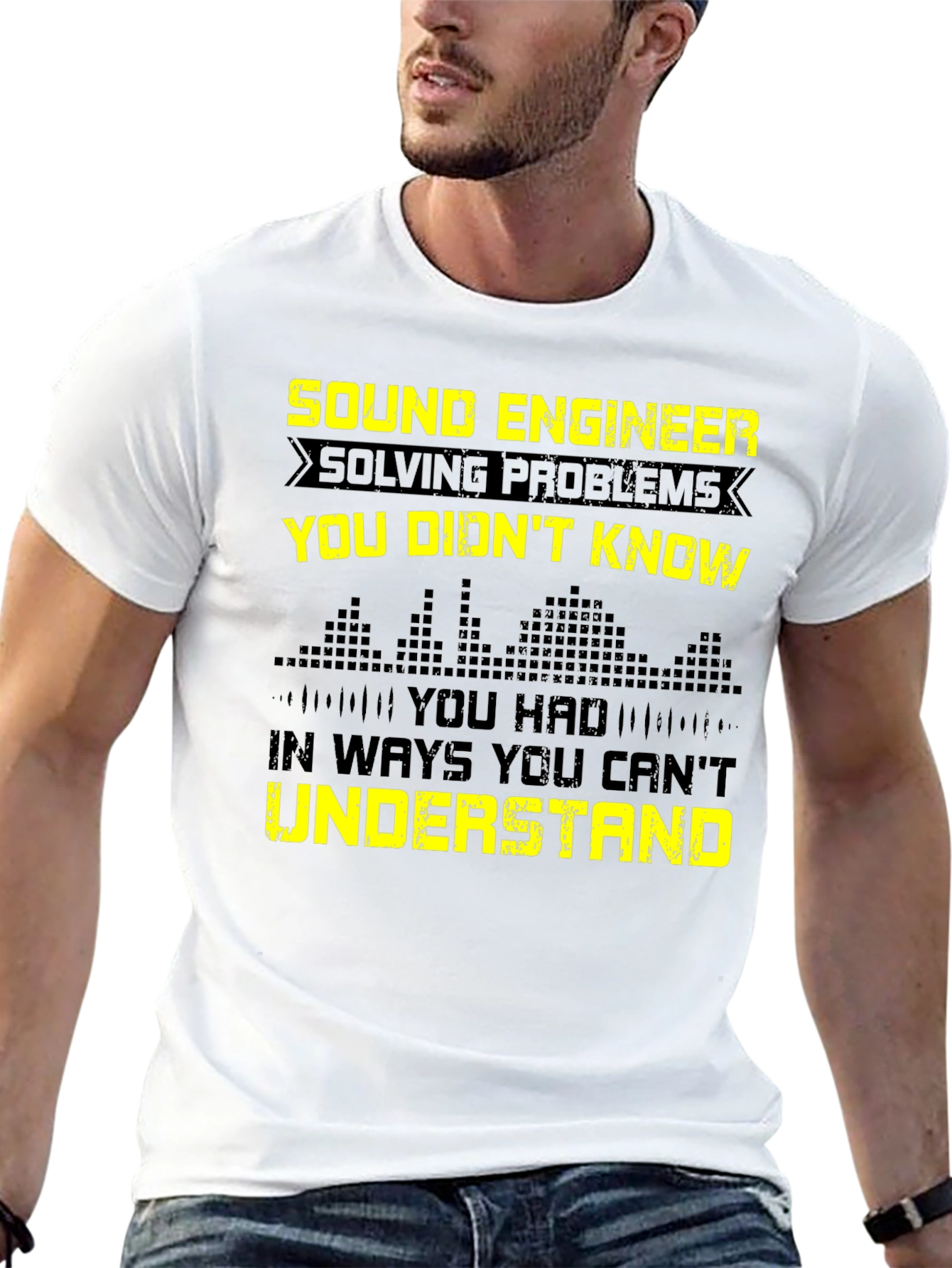 Sound Engineer Funny Graphic Tee - Black