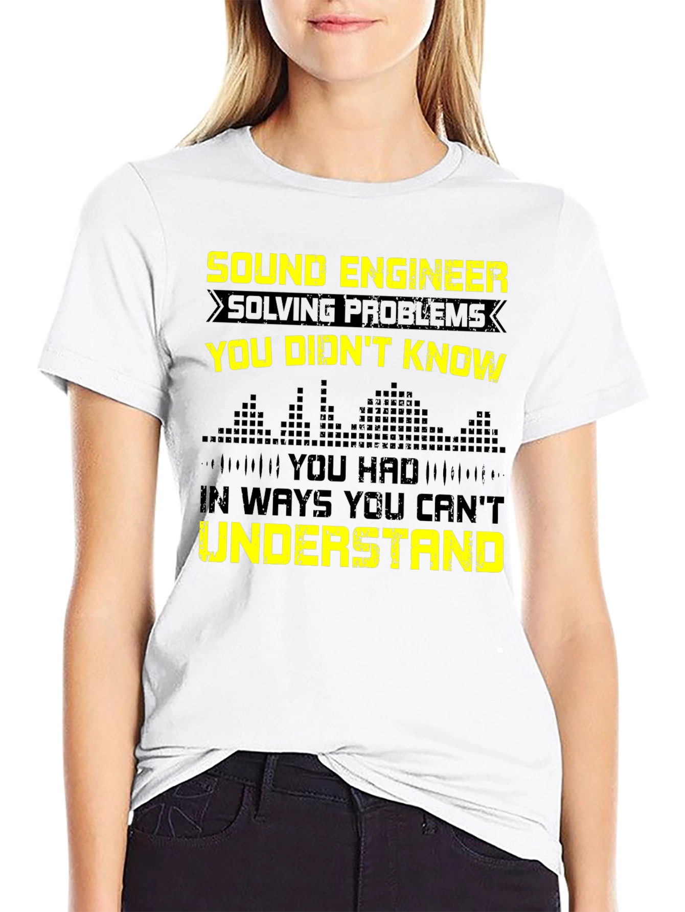 Sound Engineer Funny Graphic Tee - Black