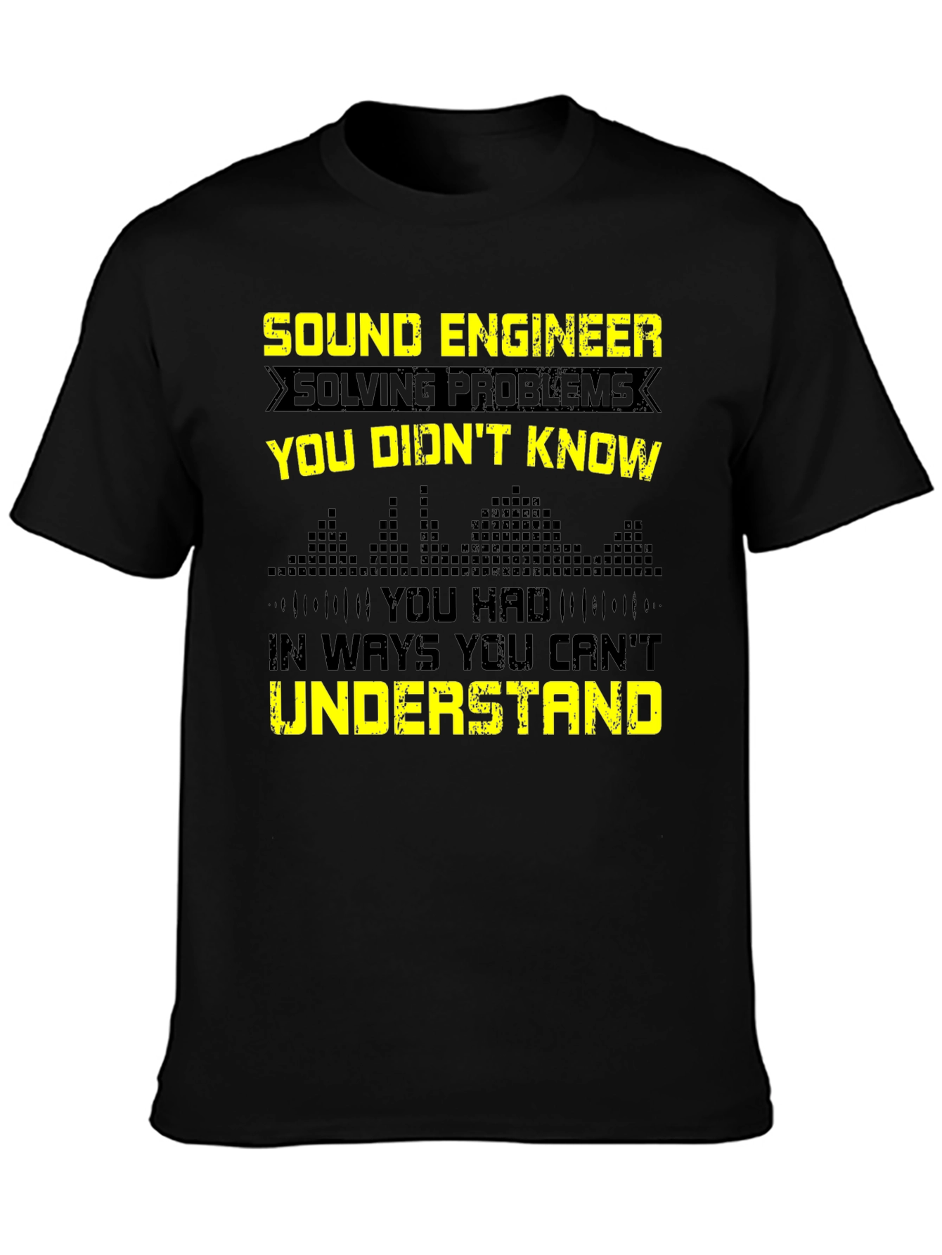 Sound Engineer Funny Graphic Tee - Black