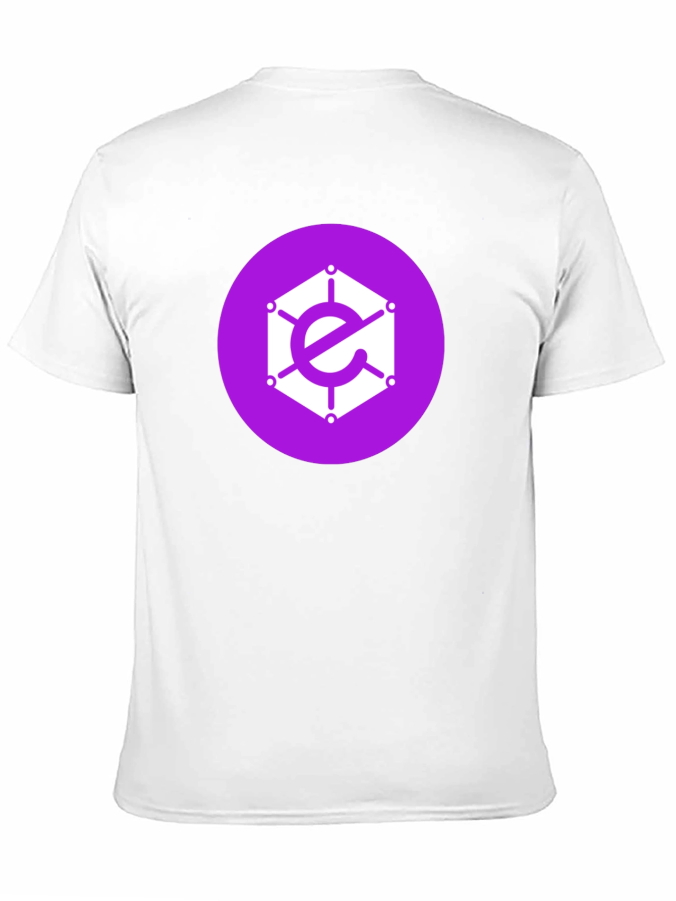 Geometric Logo Tee - Purple Icon on Black