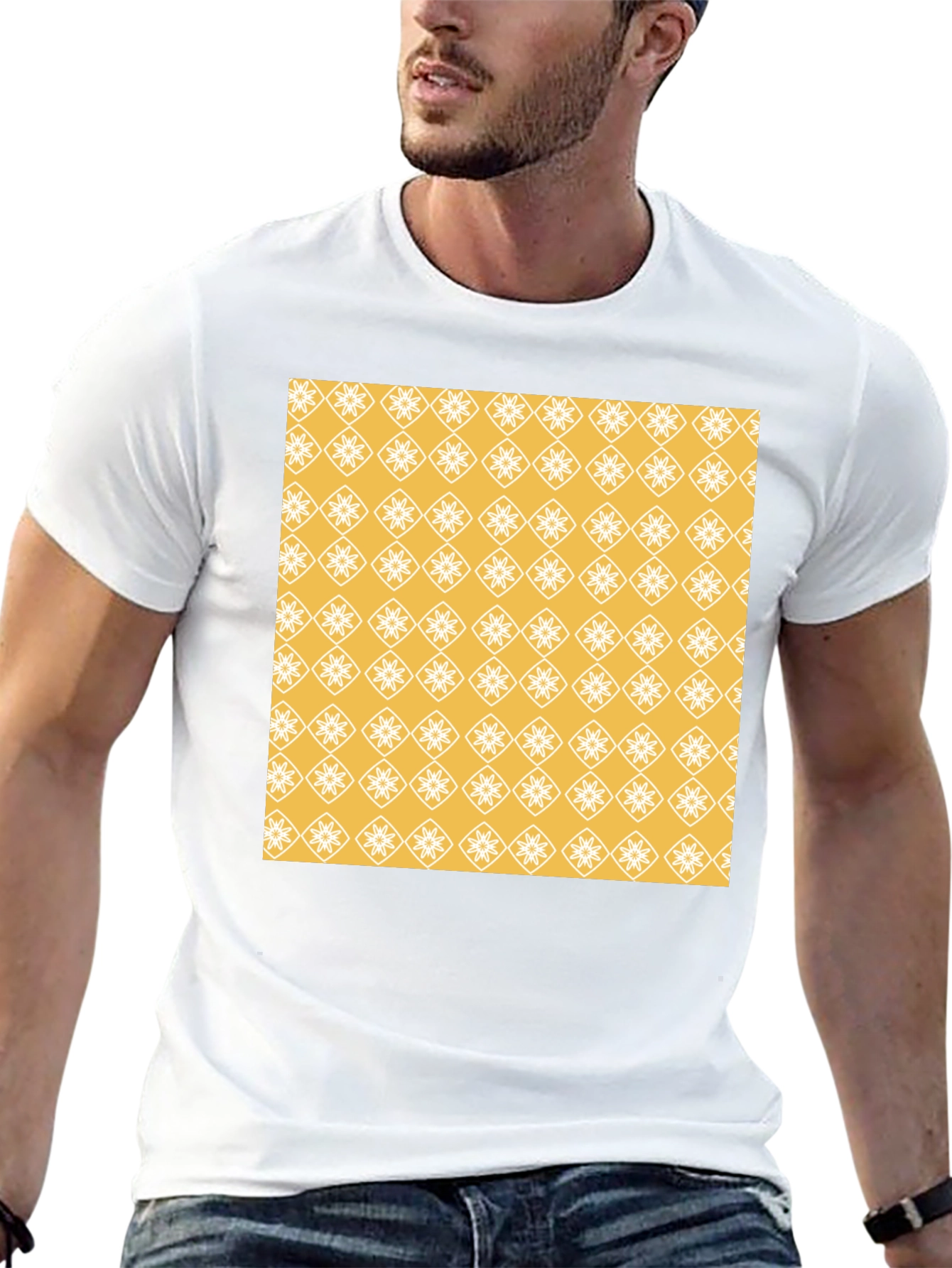 Patterned Graphic Tee - Modern Style