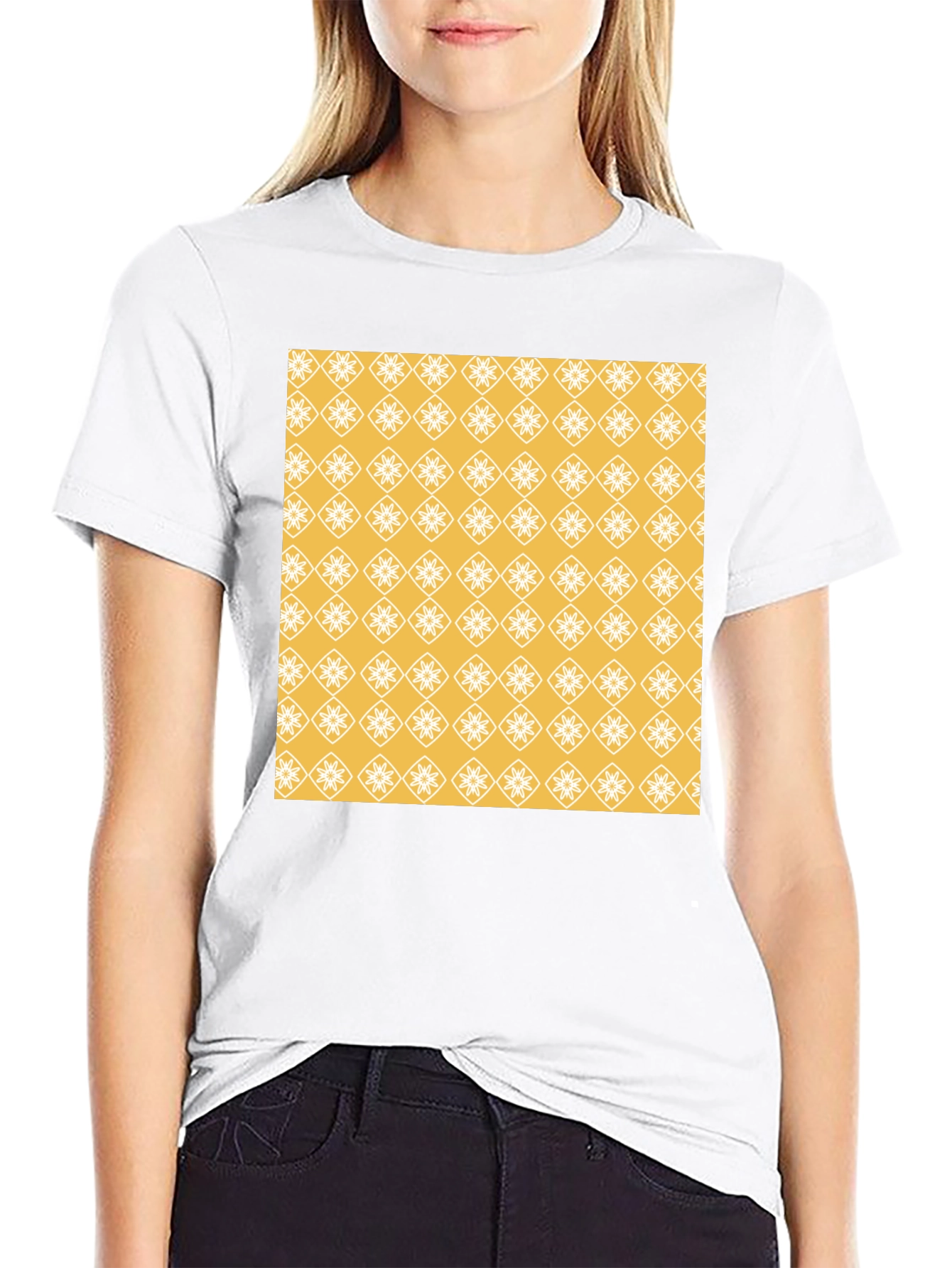 Patterned Graphic Tee - Modern Style
