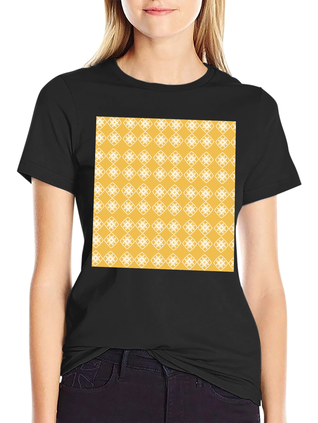 Patterned Graphic Tee - Modern Style