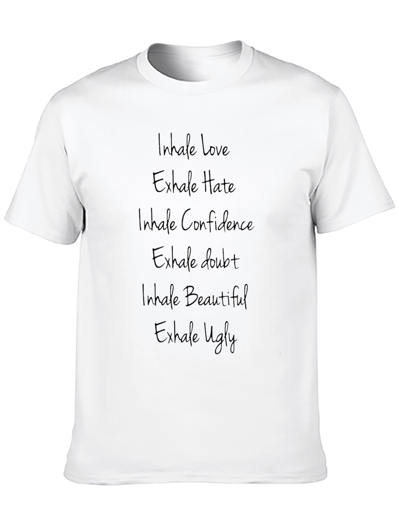Inhale Love Exhale Hate Graphic Tee - Black