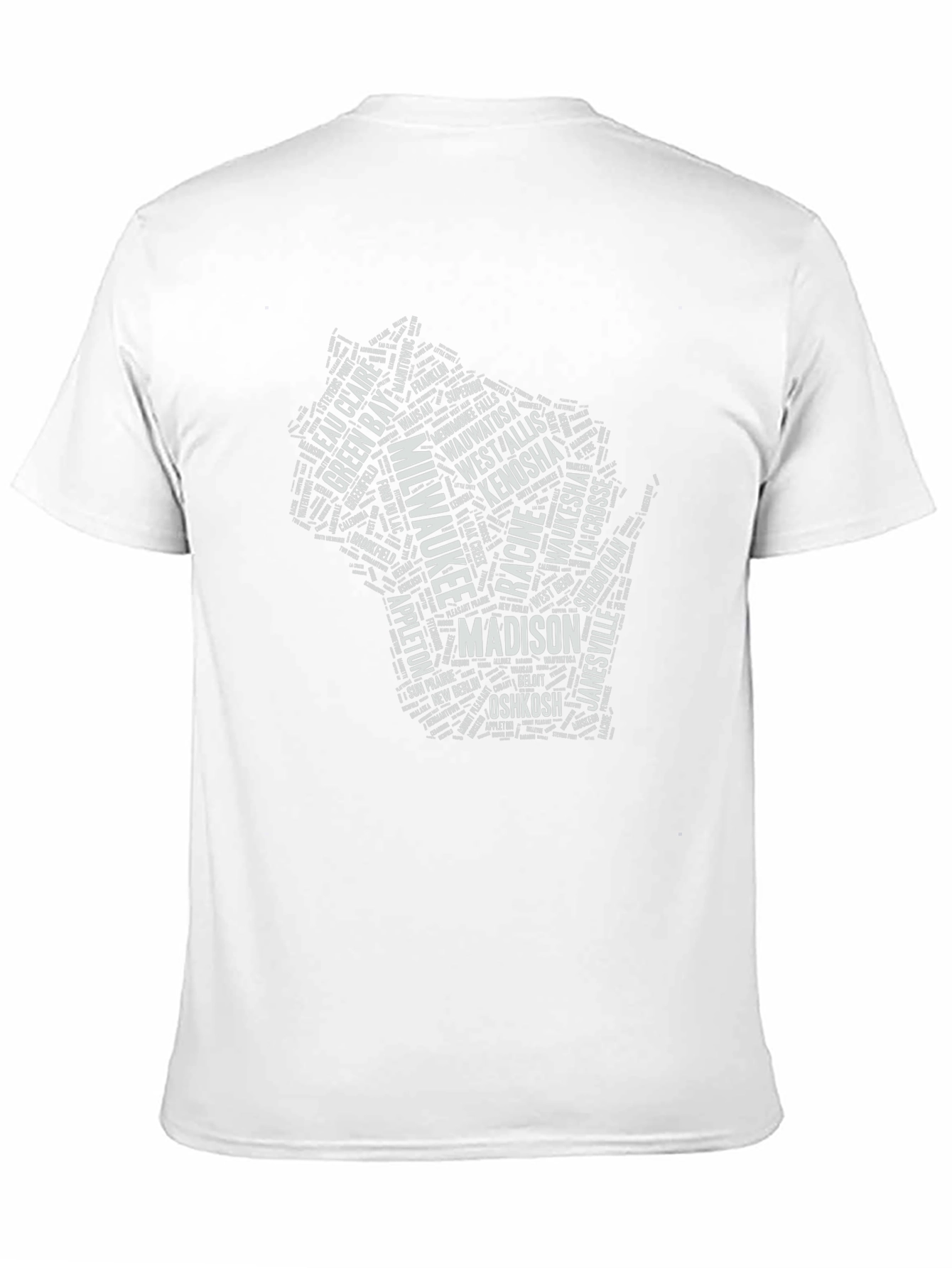 Wisconsin Cities Black T-Shirt