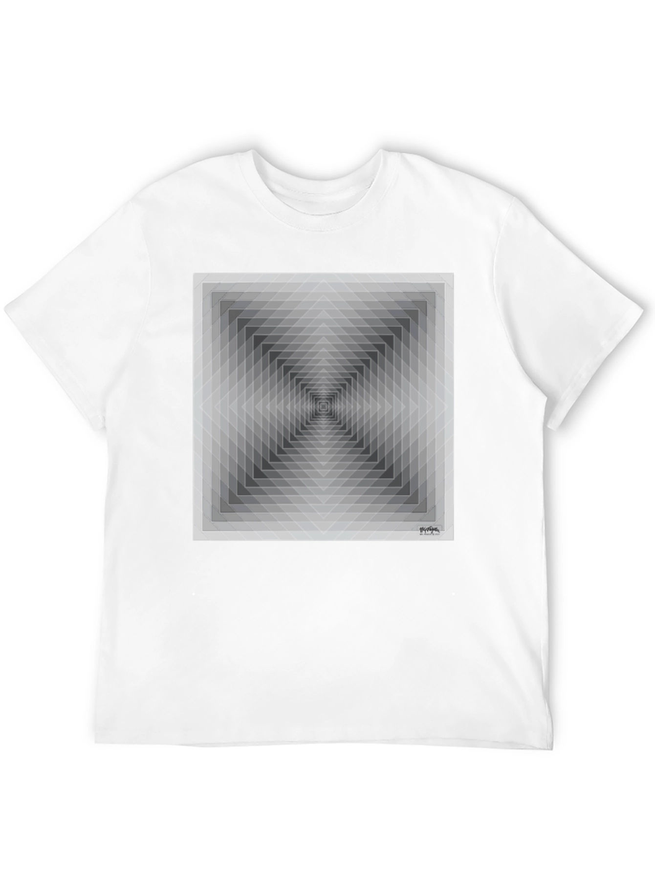 Geometric Illusion T-Shirt - Modern Art Tee