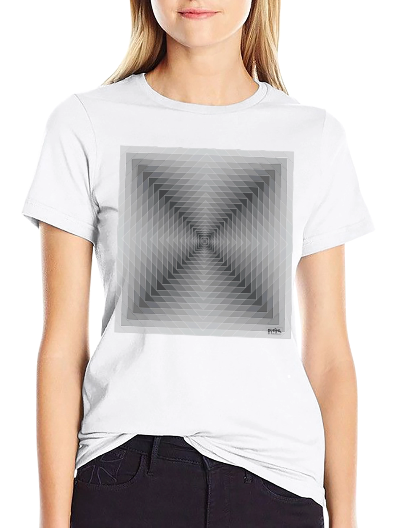 Geometric Illusion T-Shirt - Modern Art Tee