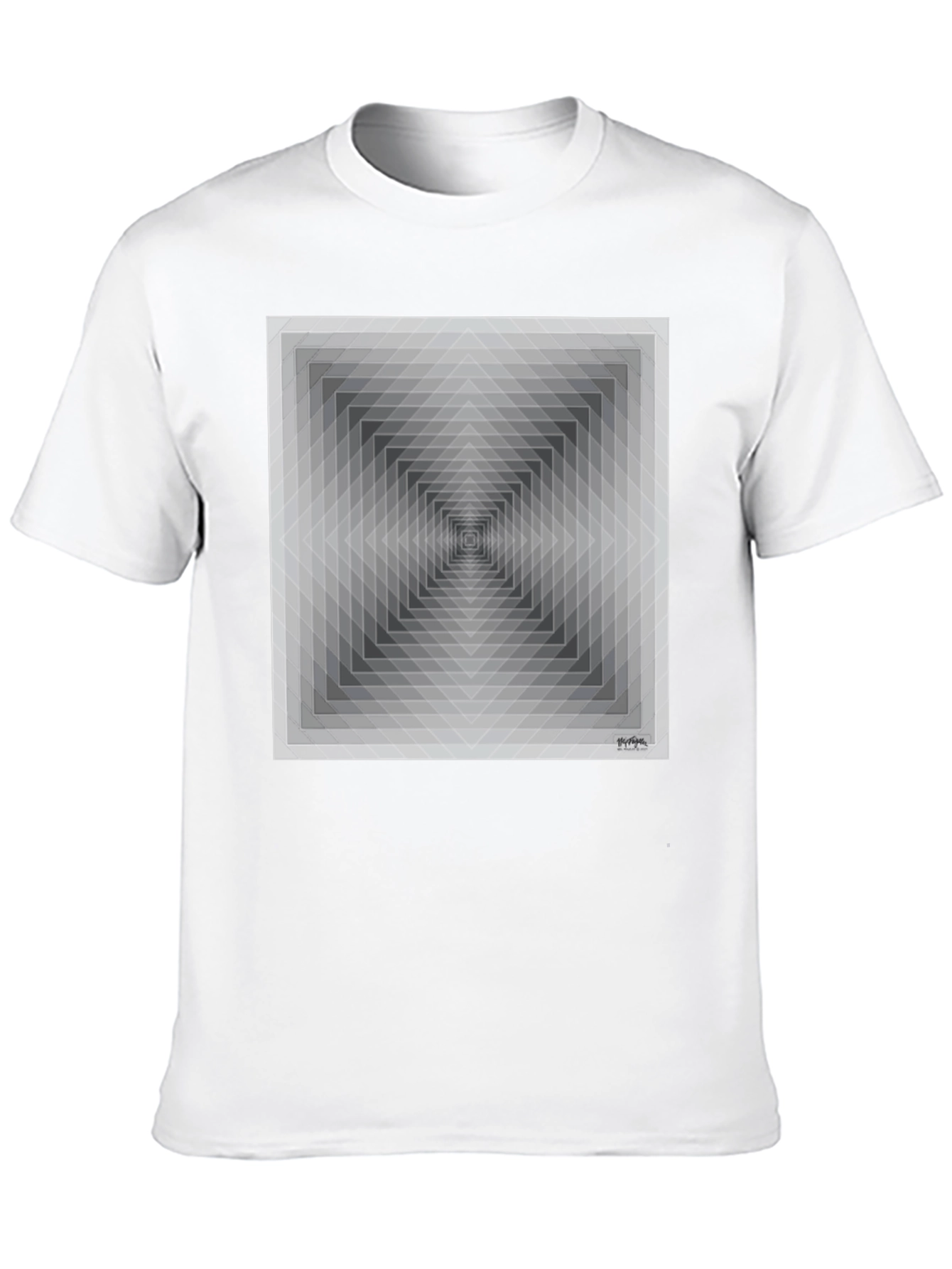 Geometric Illusion T-Shirt - Modern Art Tee