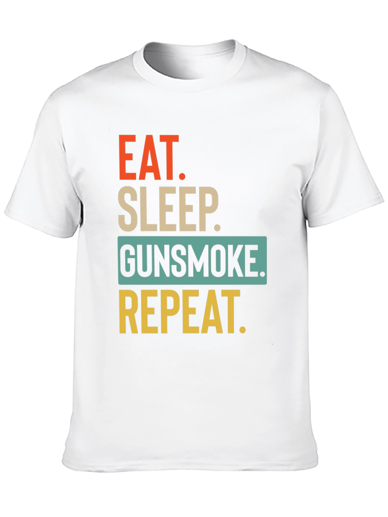 Eat Sleep Gunsmoke Repeat T-Shirt Black