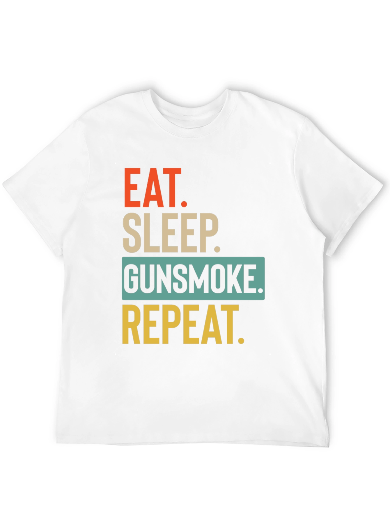 Eat Sleep Gunsmoke Repeat T-Shirt Black