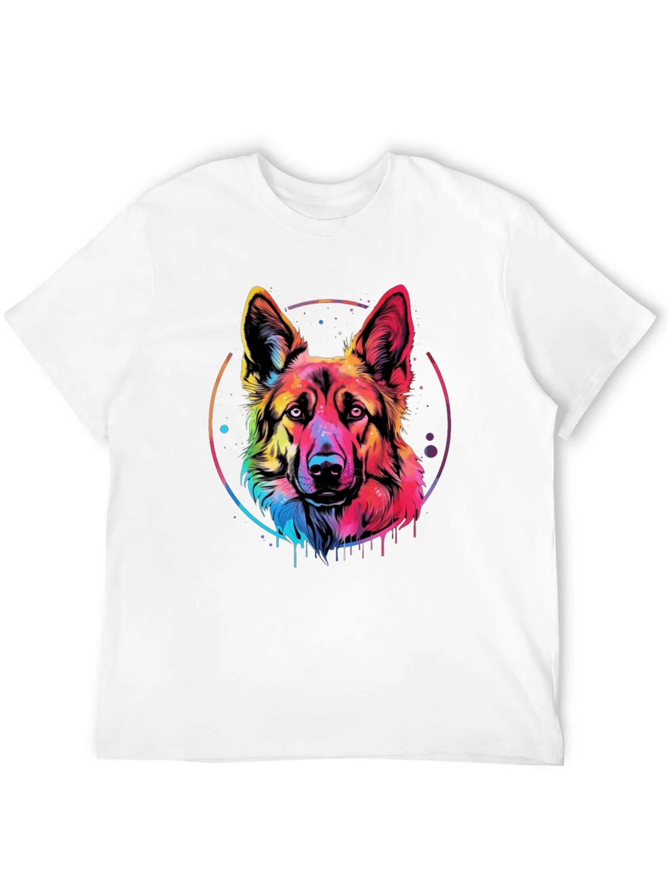 Rainbow German Shepherd Graphic Tee