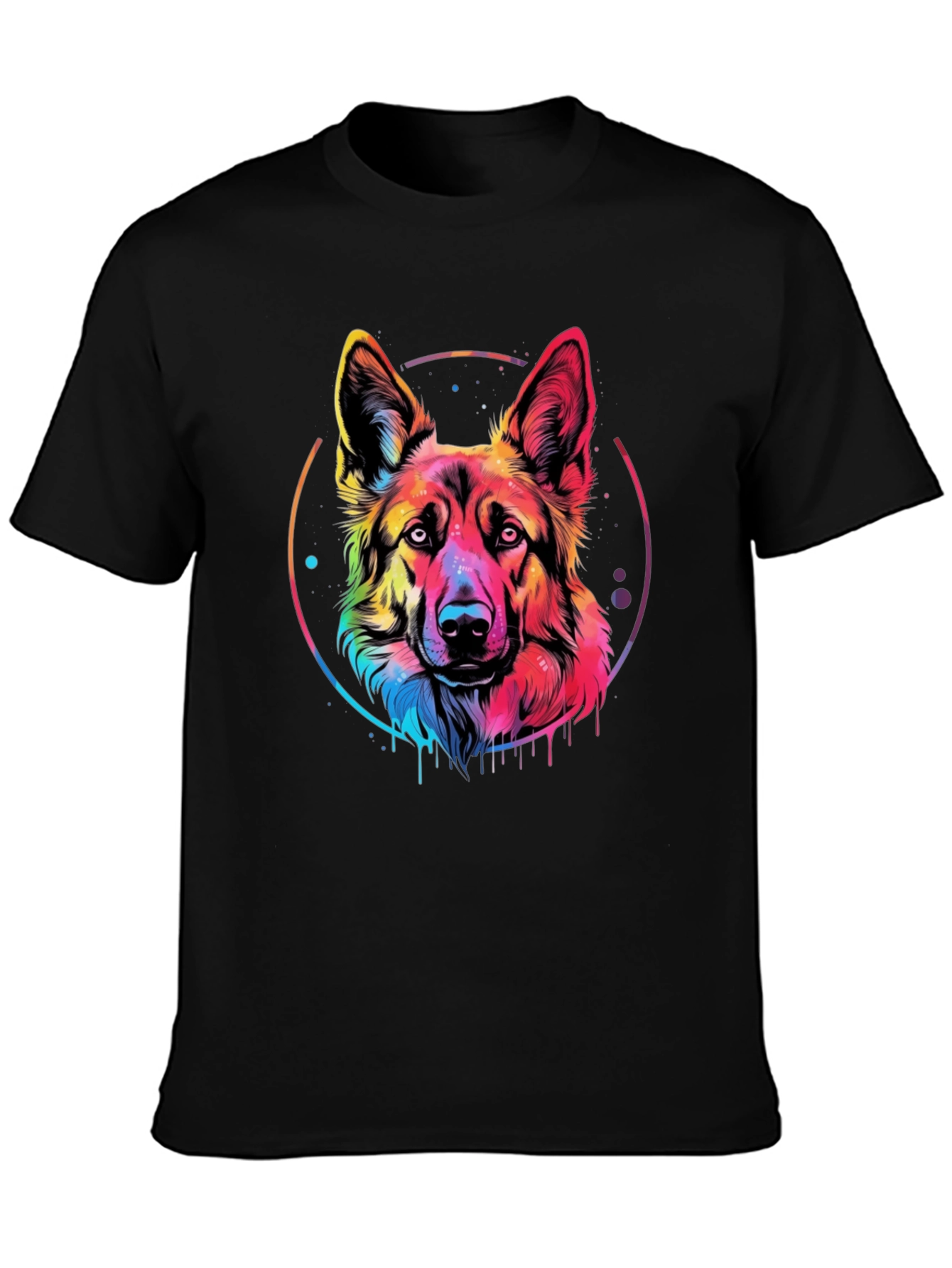 Rainbow German Shepherd Graphic Tee