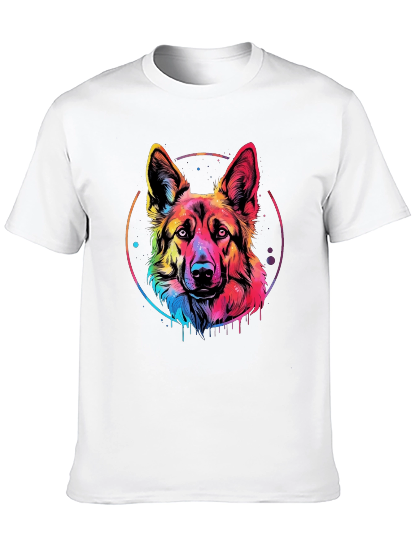 Rainbow German Shepherd Graphic Tee