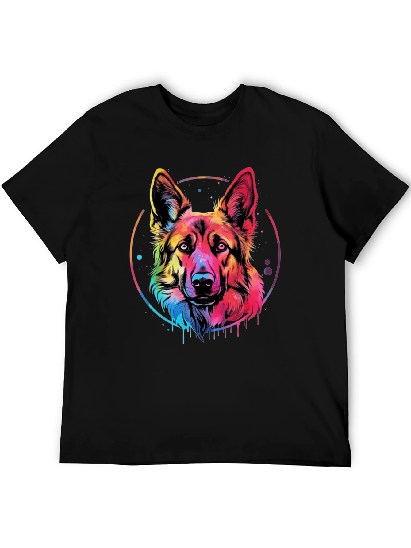Rainbow German Shepherd Graphic Tee