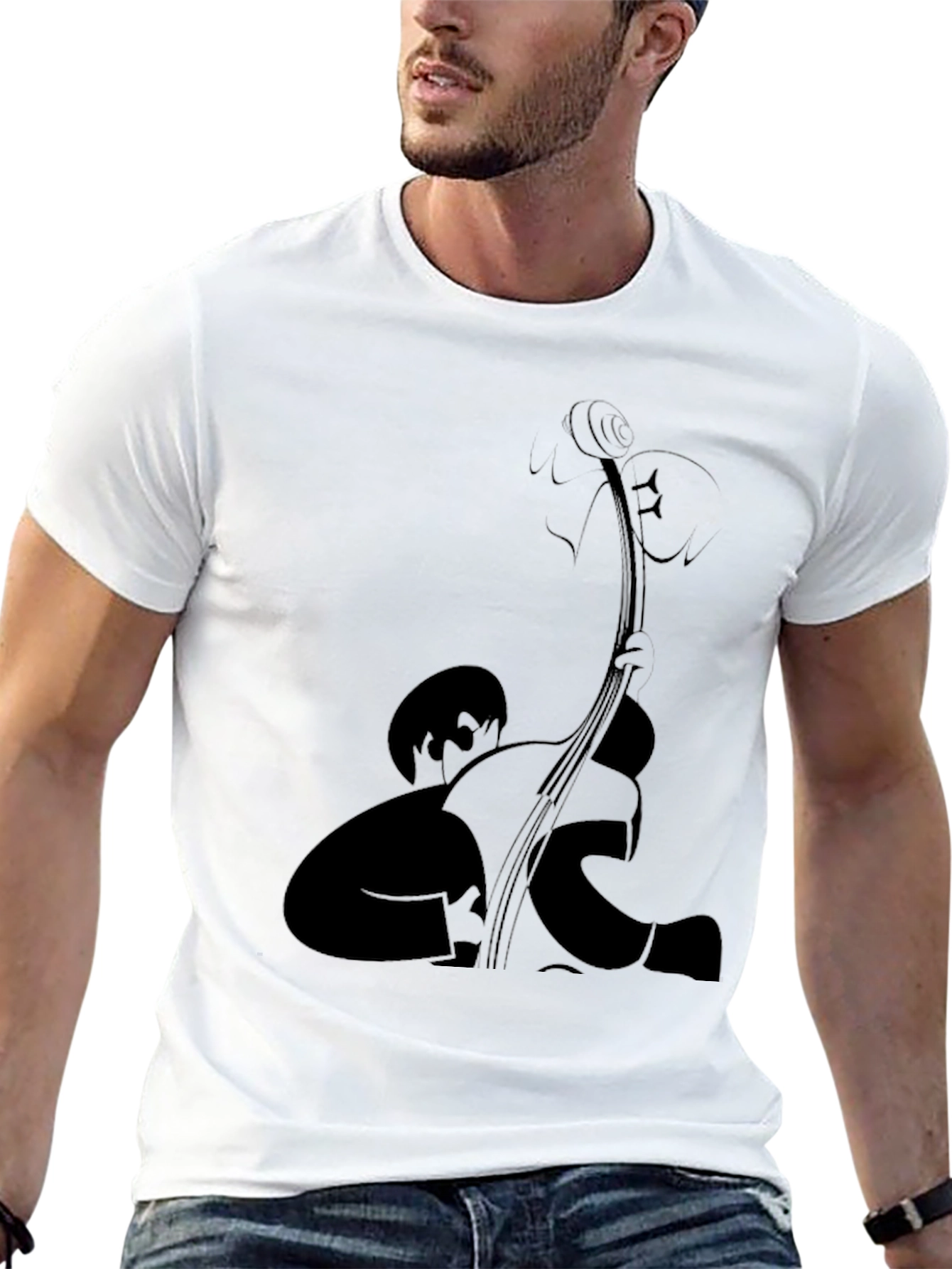 Bass Player Graphic Tee - Black