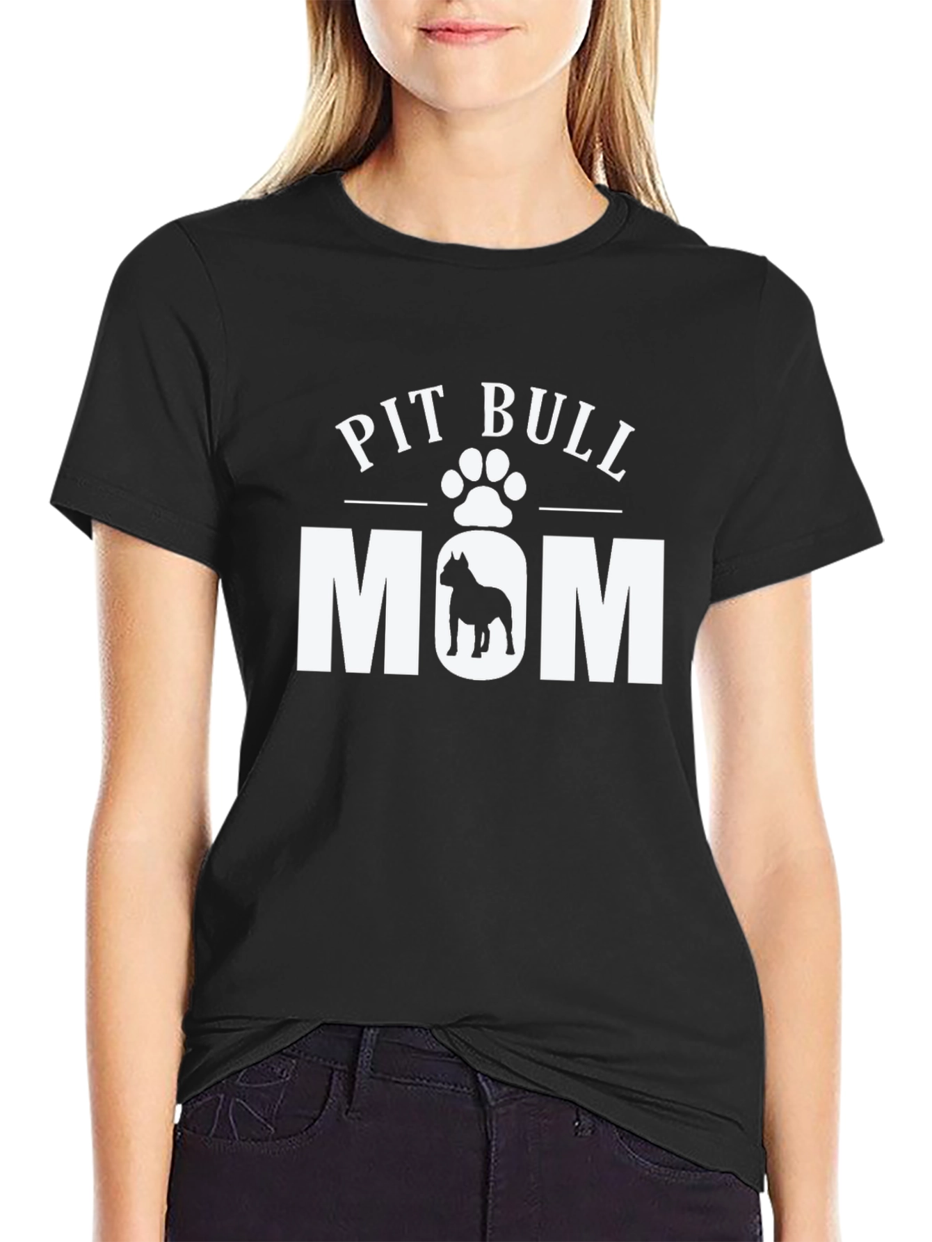 Pit Bull Mom Graphic Tee - Dog Lover Shirt