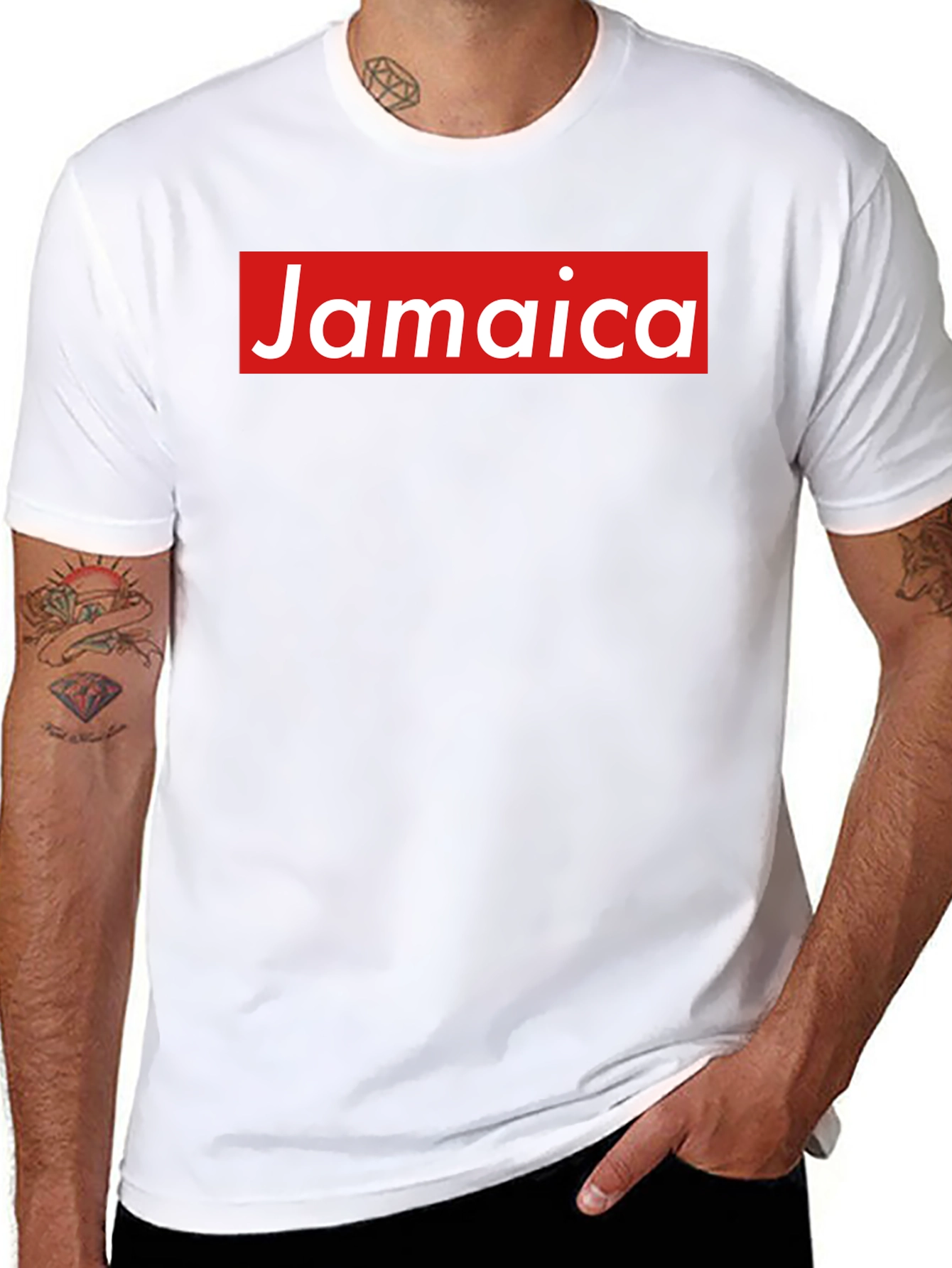 Jamaica Box Logo Graphic Tee - Classic Style