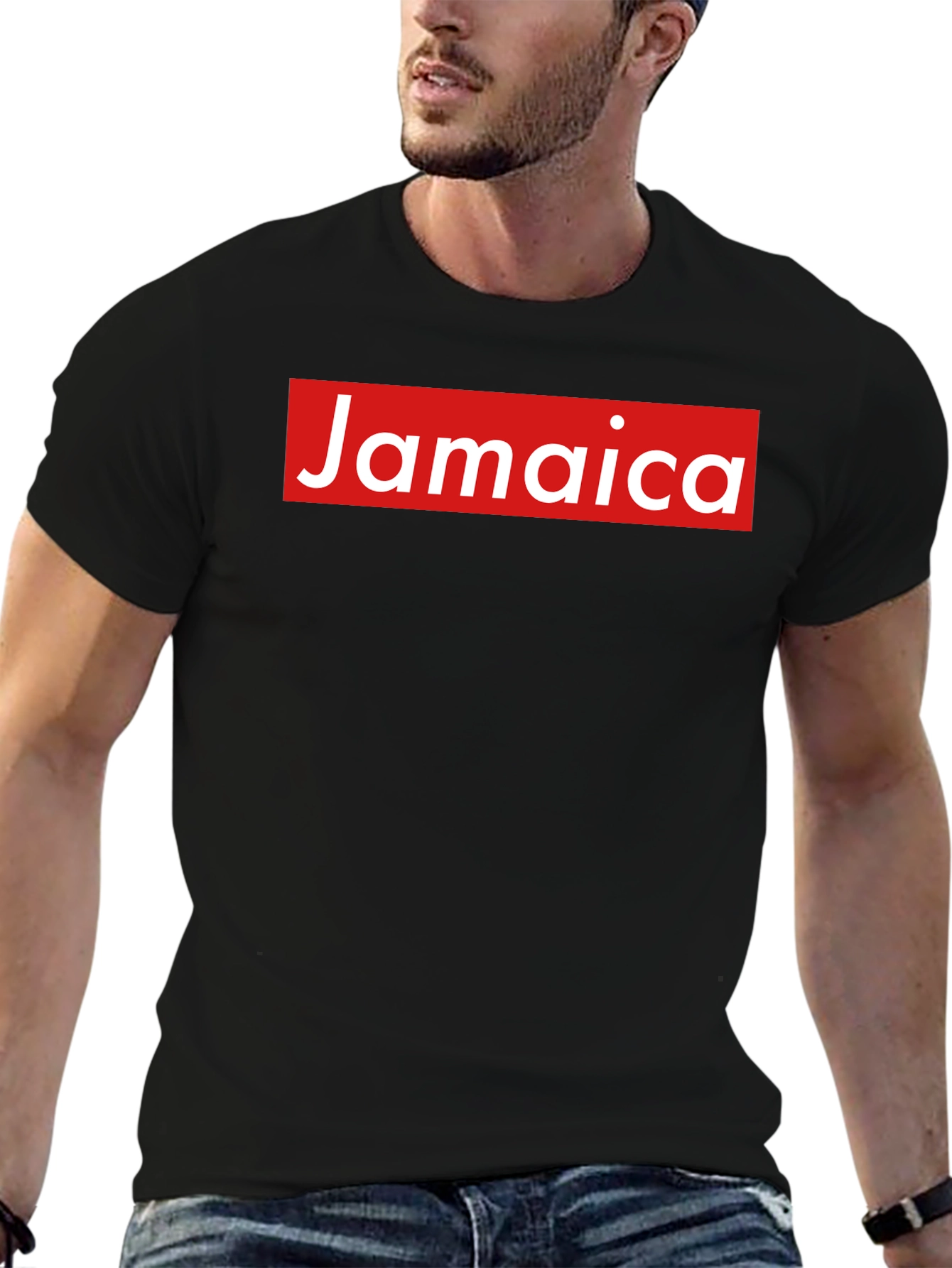 Jamaica Box Logo Graphic Tee - Classic Style