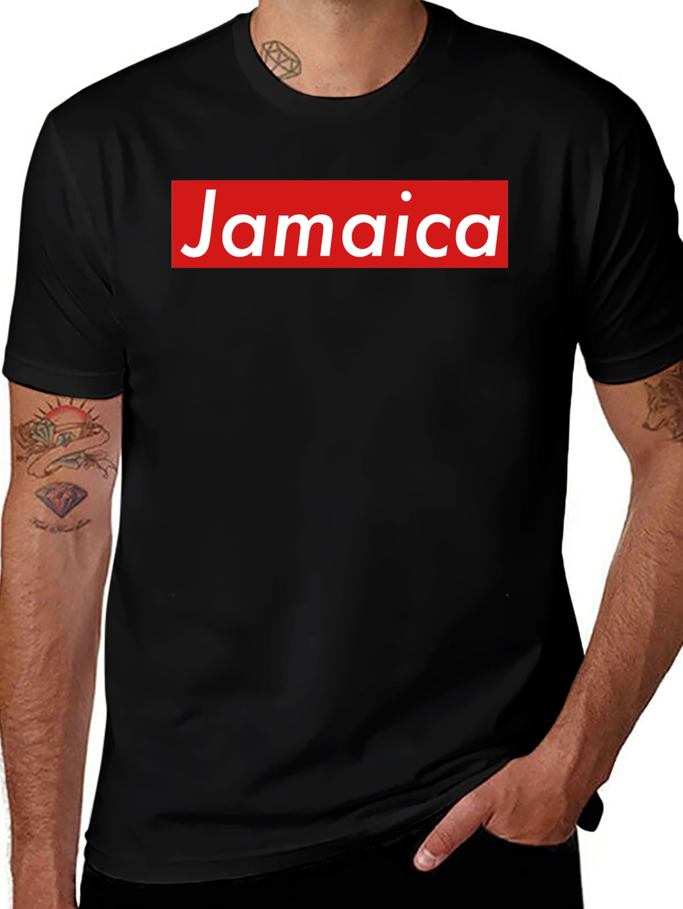 Jamaica Box Logo Graphic Tee - Classic Style