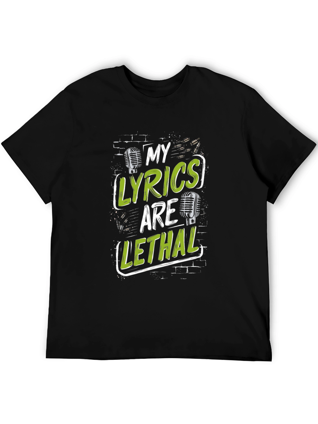 My Lyrics Are Lethal Black Graphic T-Shirt