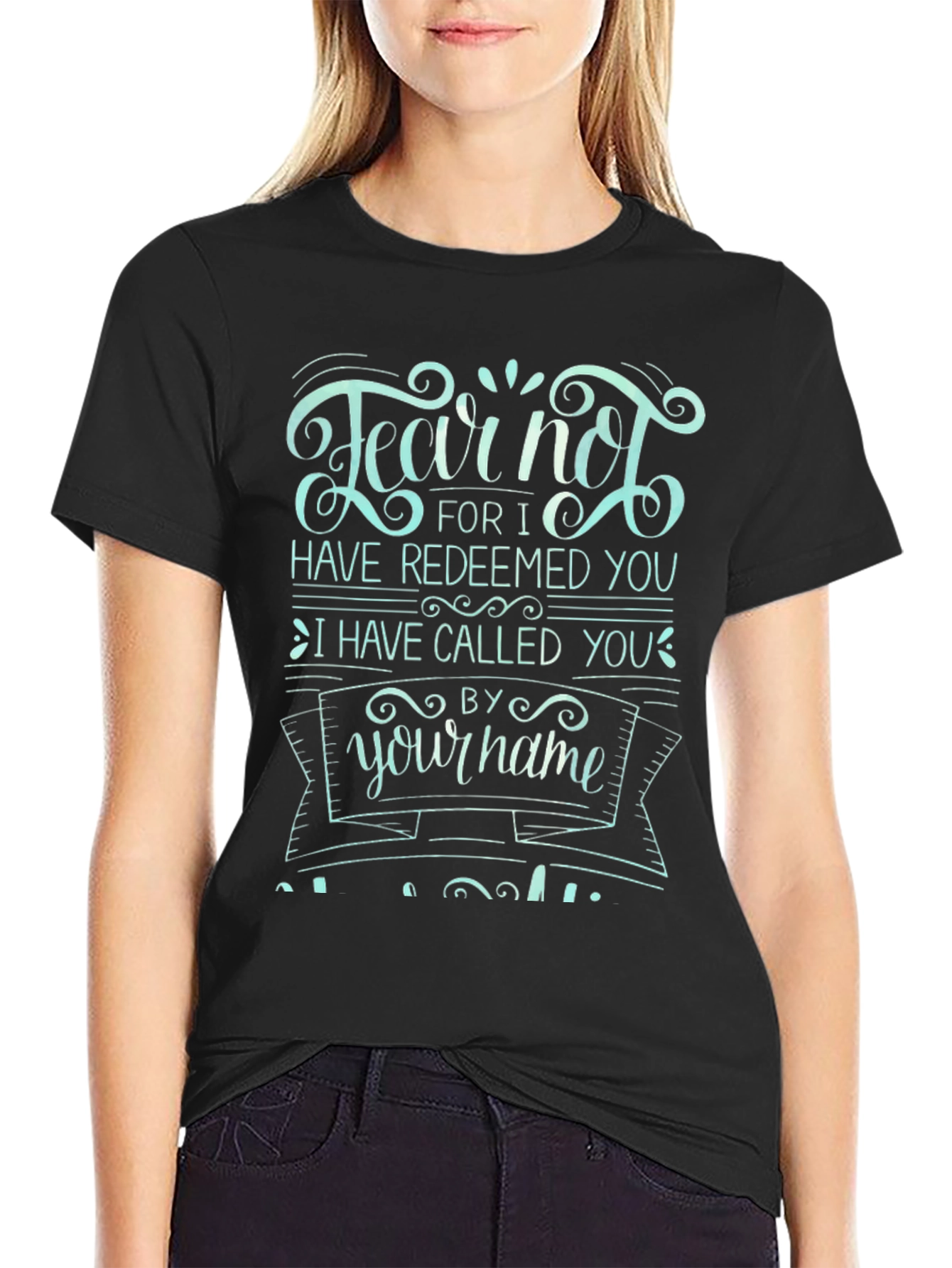 Fear Not Graphic Tee - Black Cotton T-Shirt