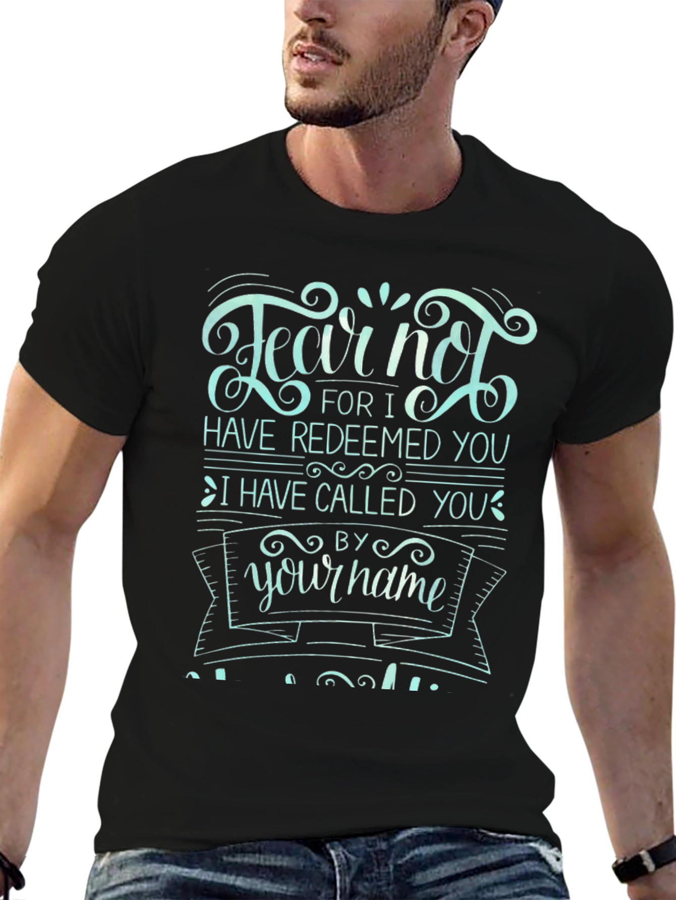 Fear Not Graphic Tee - Black Cotton T-Shirt