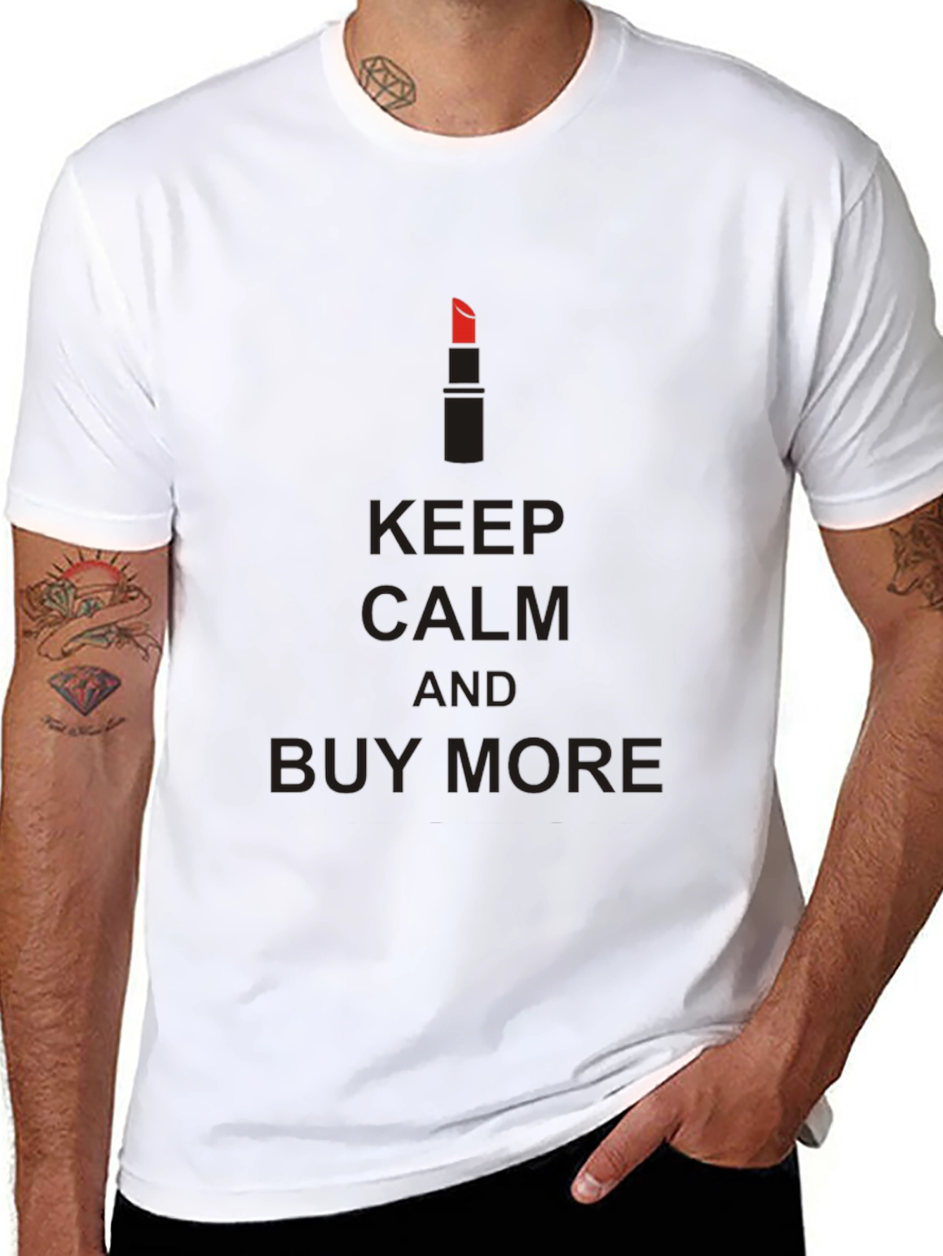 Keep Calm and Buy More Black T-Shirt