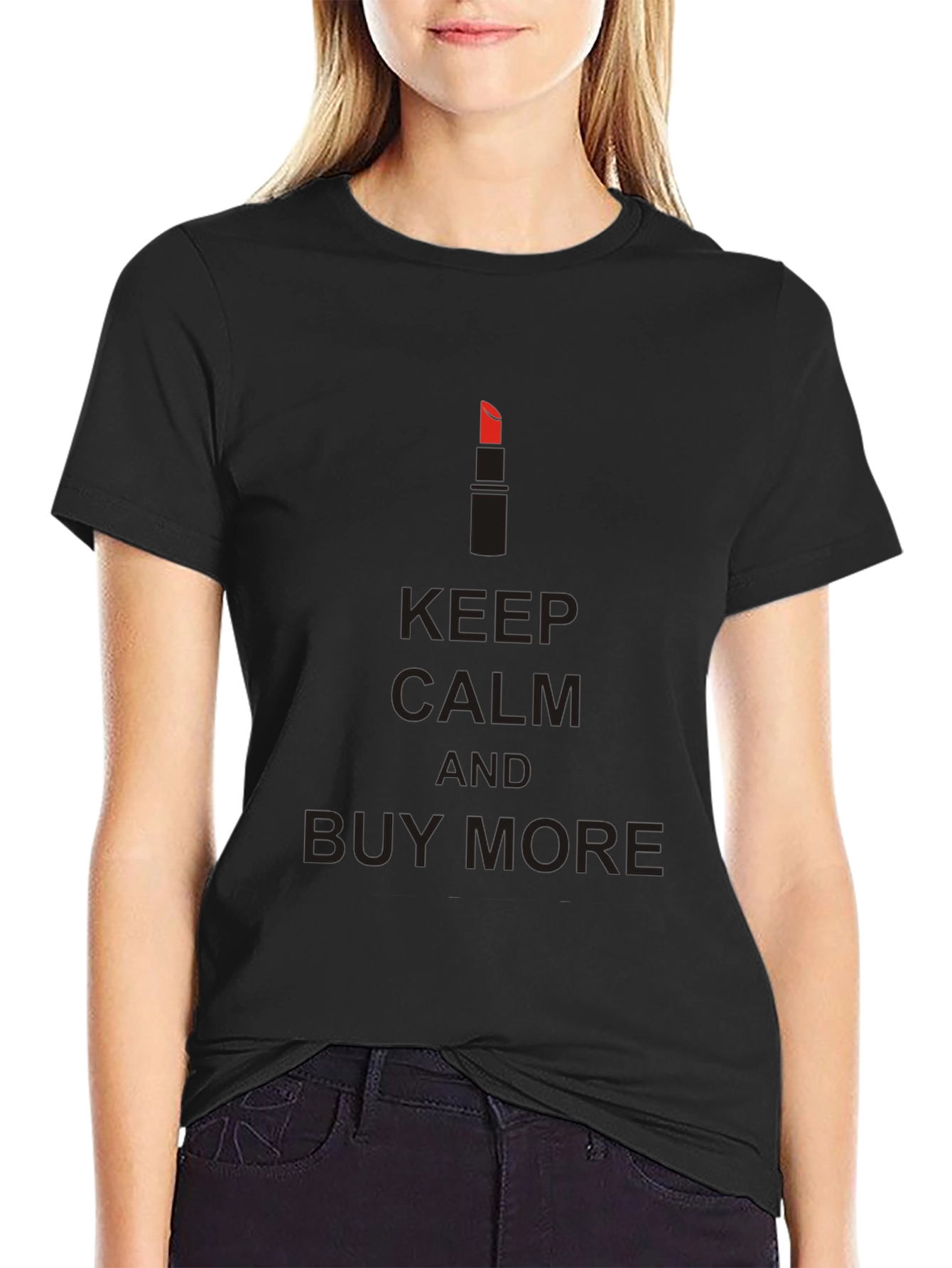 Keep Calm and Buy More Black T-Shirt
