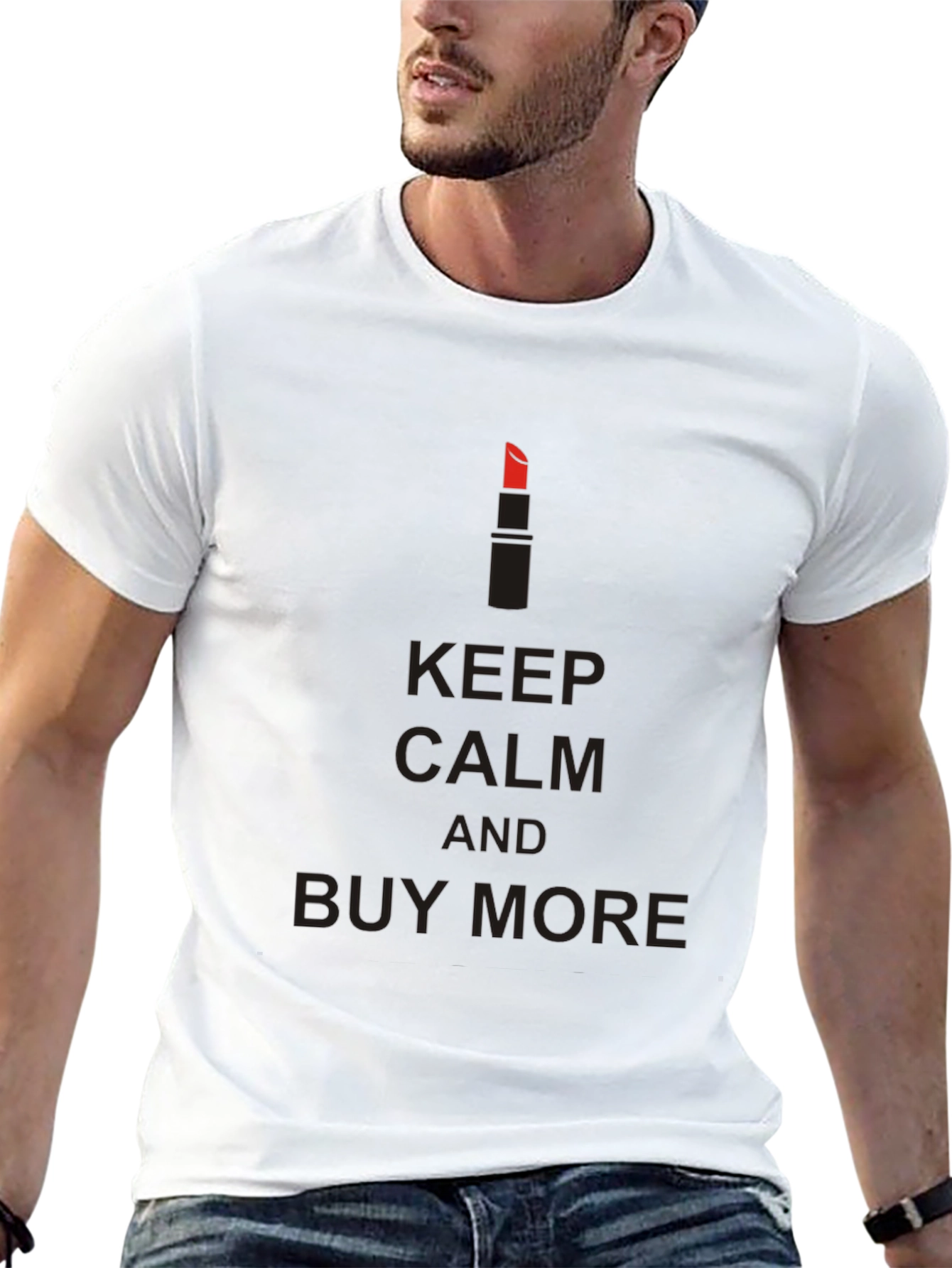 Keep Calm and Buy More Black T-Shirt